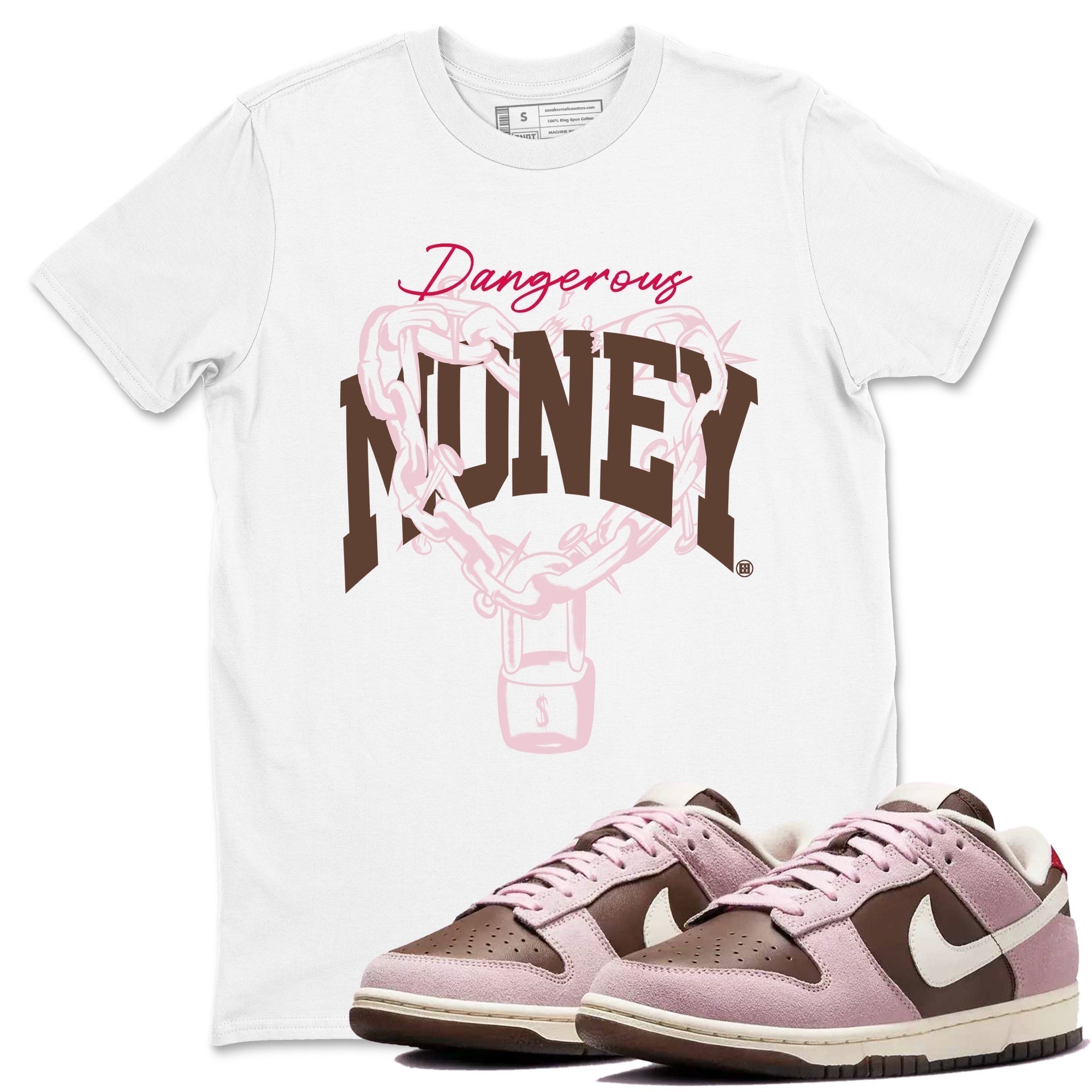 Dangerous Money snkmatch Tees - Dunk Cacao Wow And Pink Foam