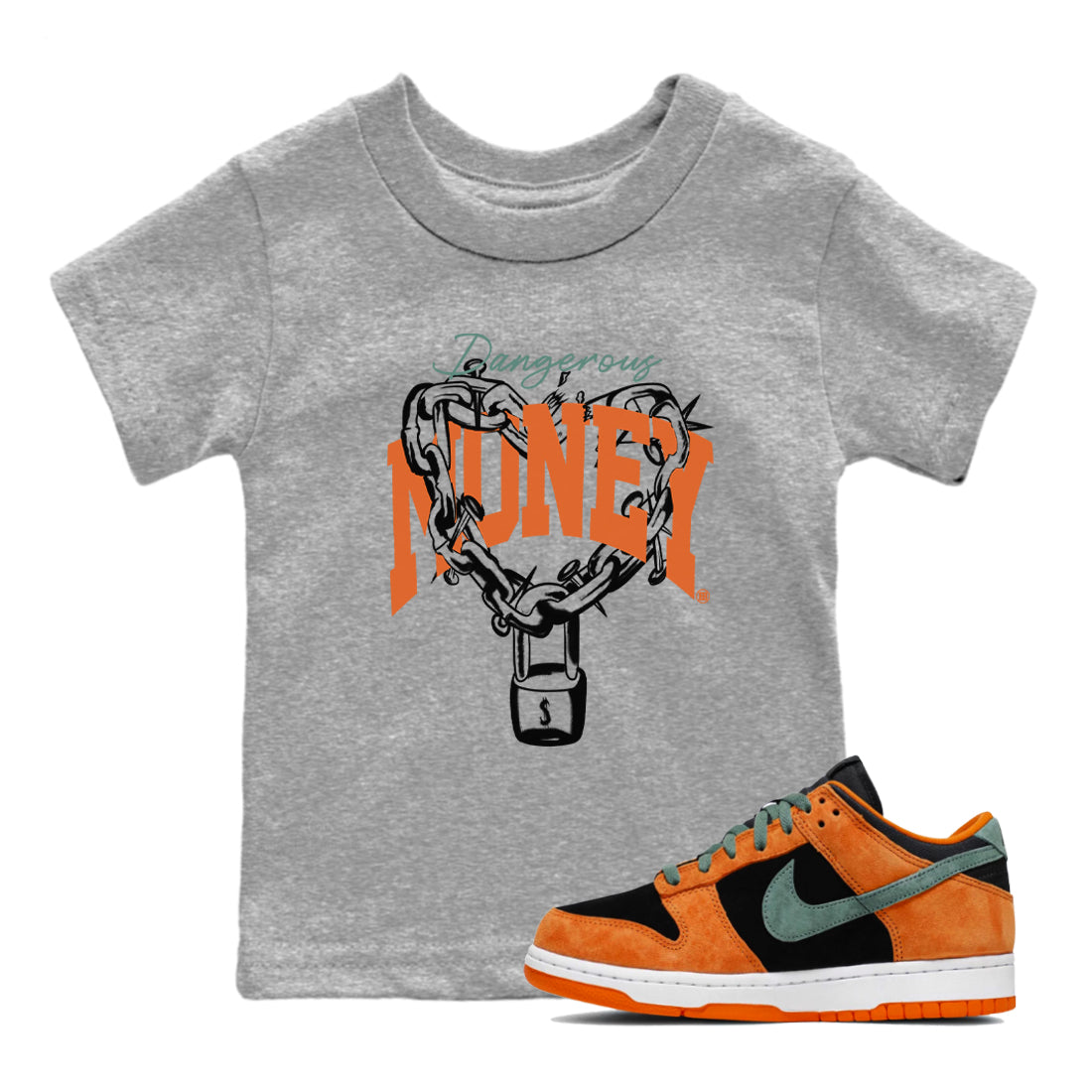 Dangerous Money snkmatch Tees Kids - Dunk Ceramic