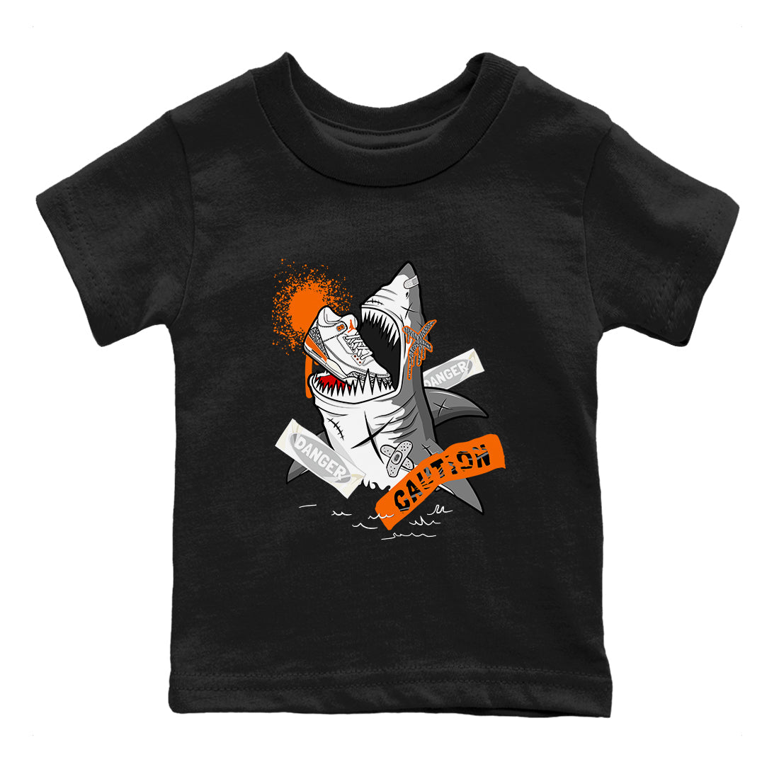 Dangerous Shark snkmatch Tees Kids - Air Jordan 3 Georgia Peach