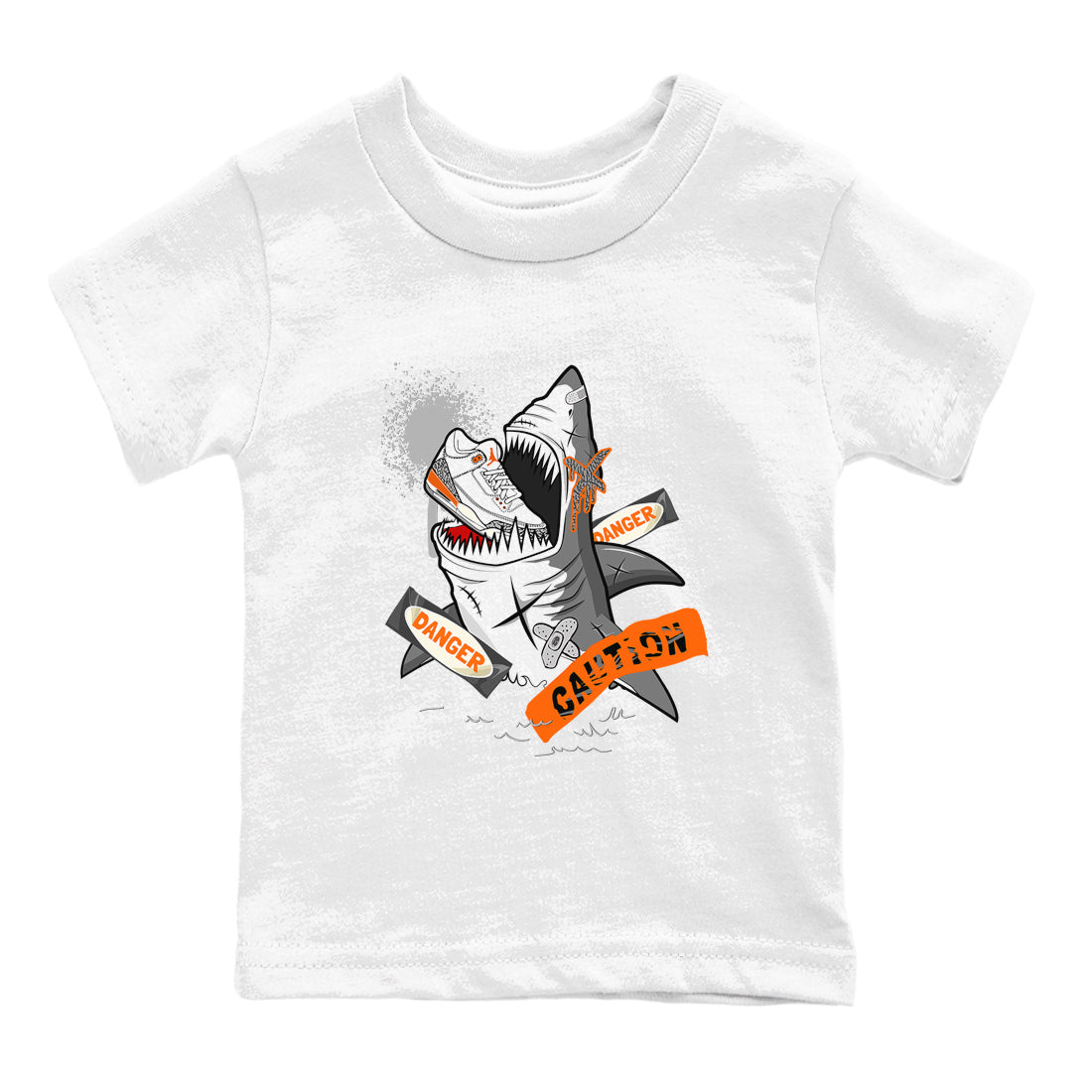 Dangerous Shark snkmatch Tees Kids - Air Jordan 3 Georgia Peach