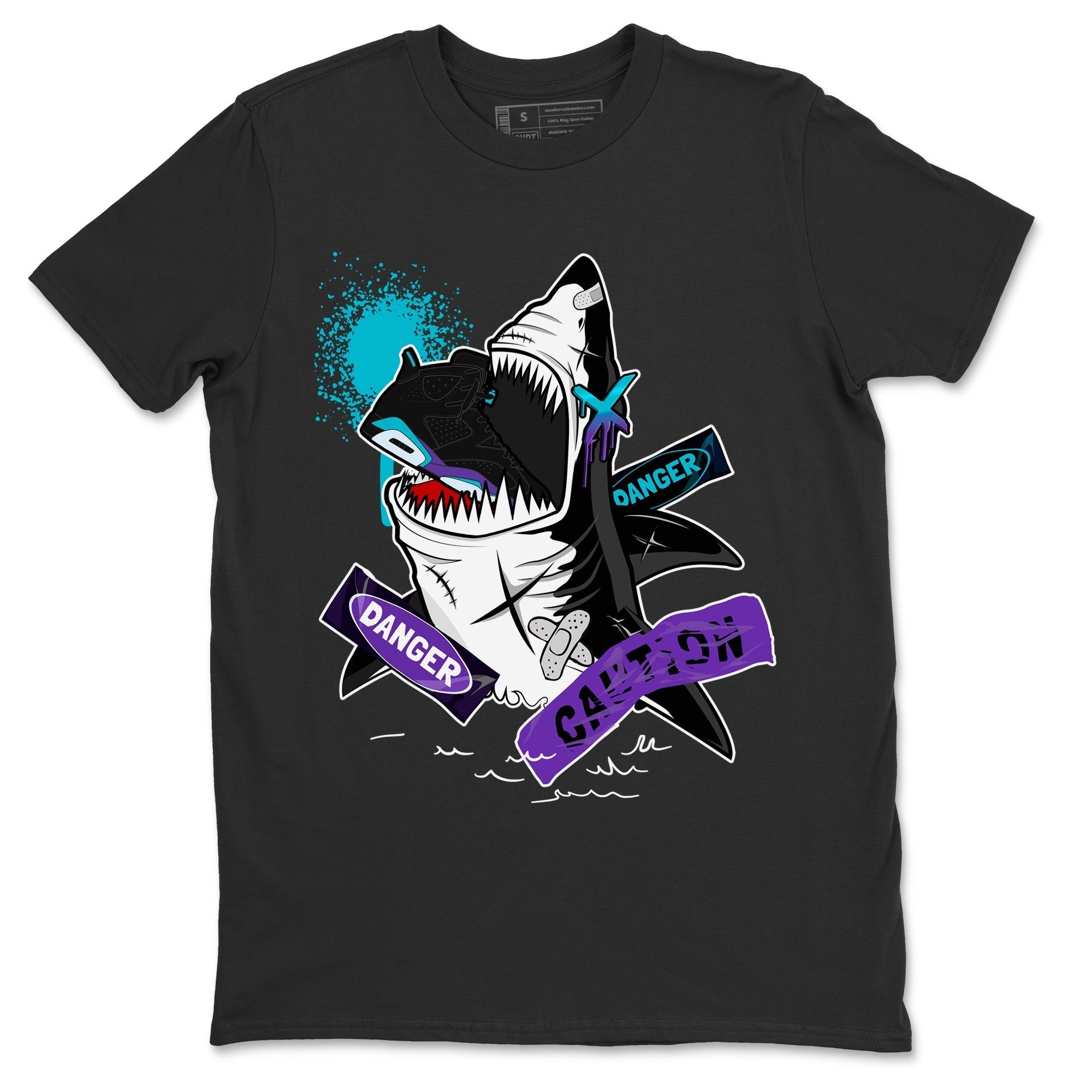 Dangerous Shark snkmatch Tee - Air Jordan 6 Aqua
