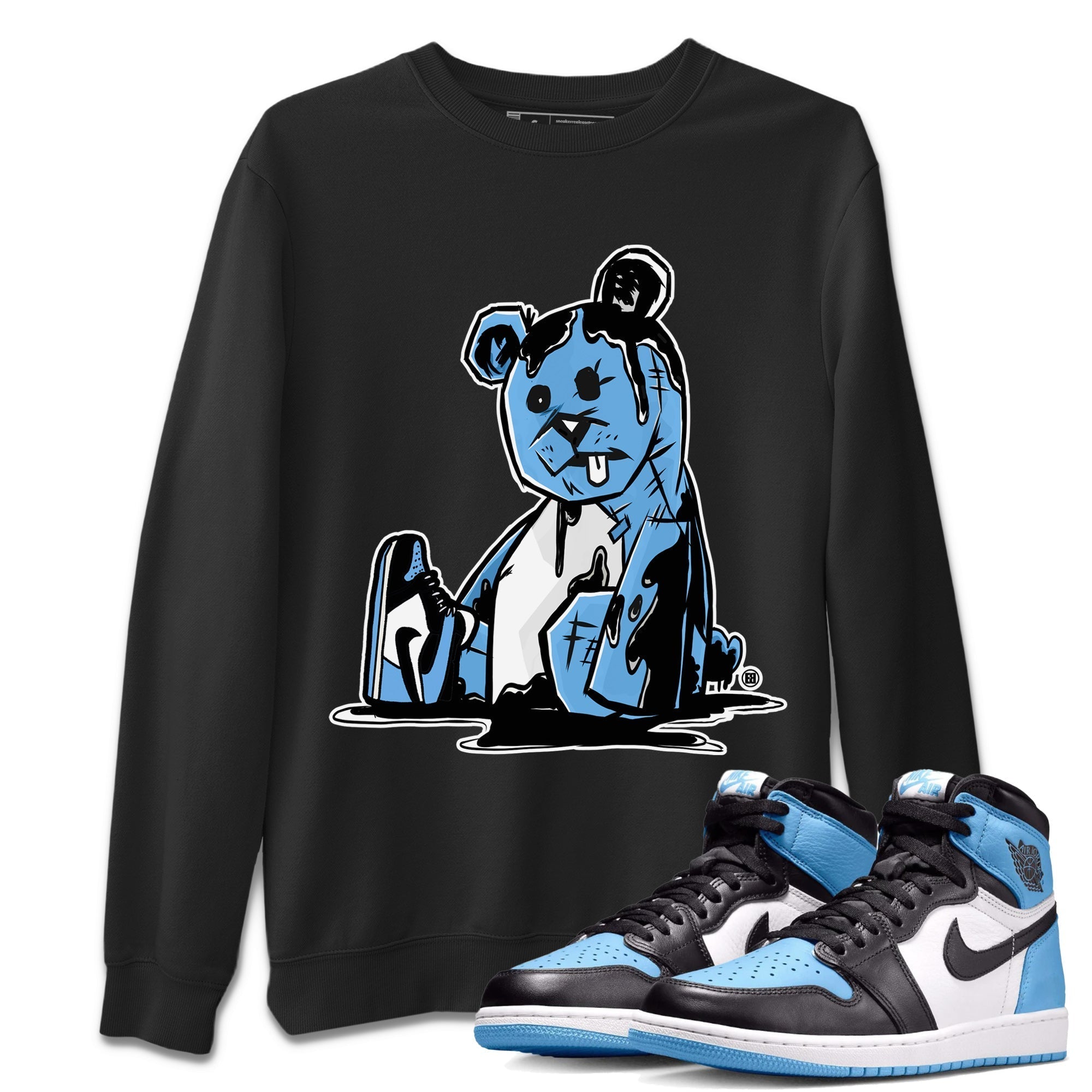 Dark Bear Unisex Tops - Air Jordan 1 UNC Toe