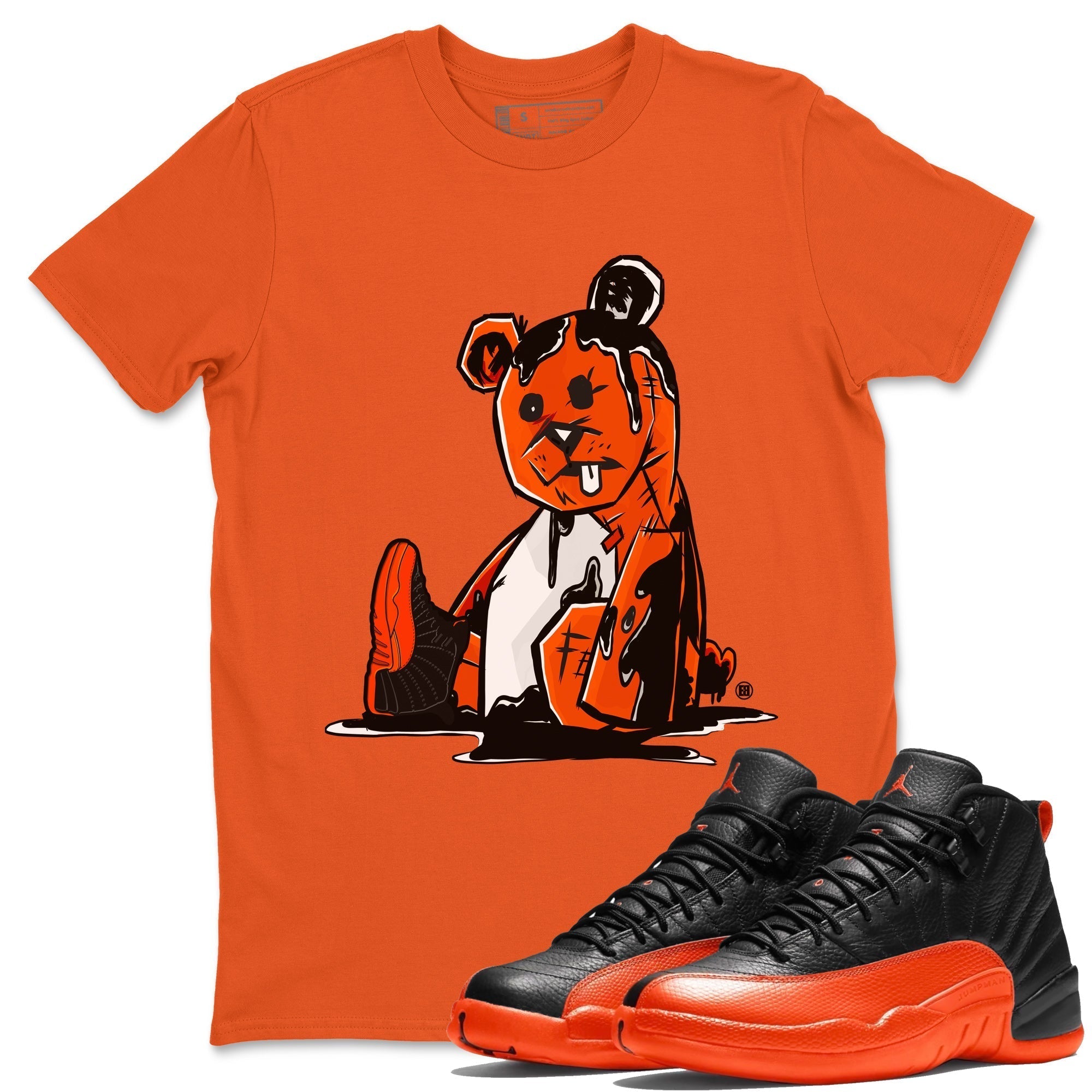 Dark Bear Unisex Tops - Air Jordan 12 Brilliant Orange