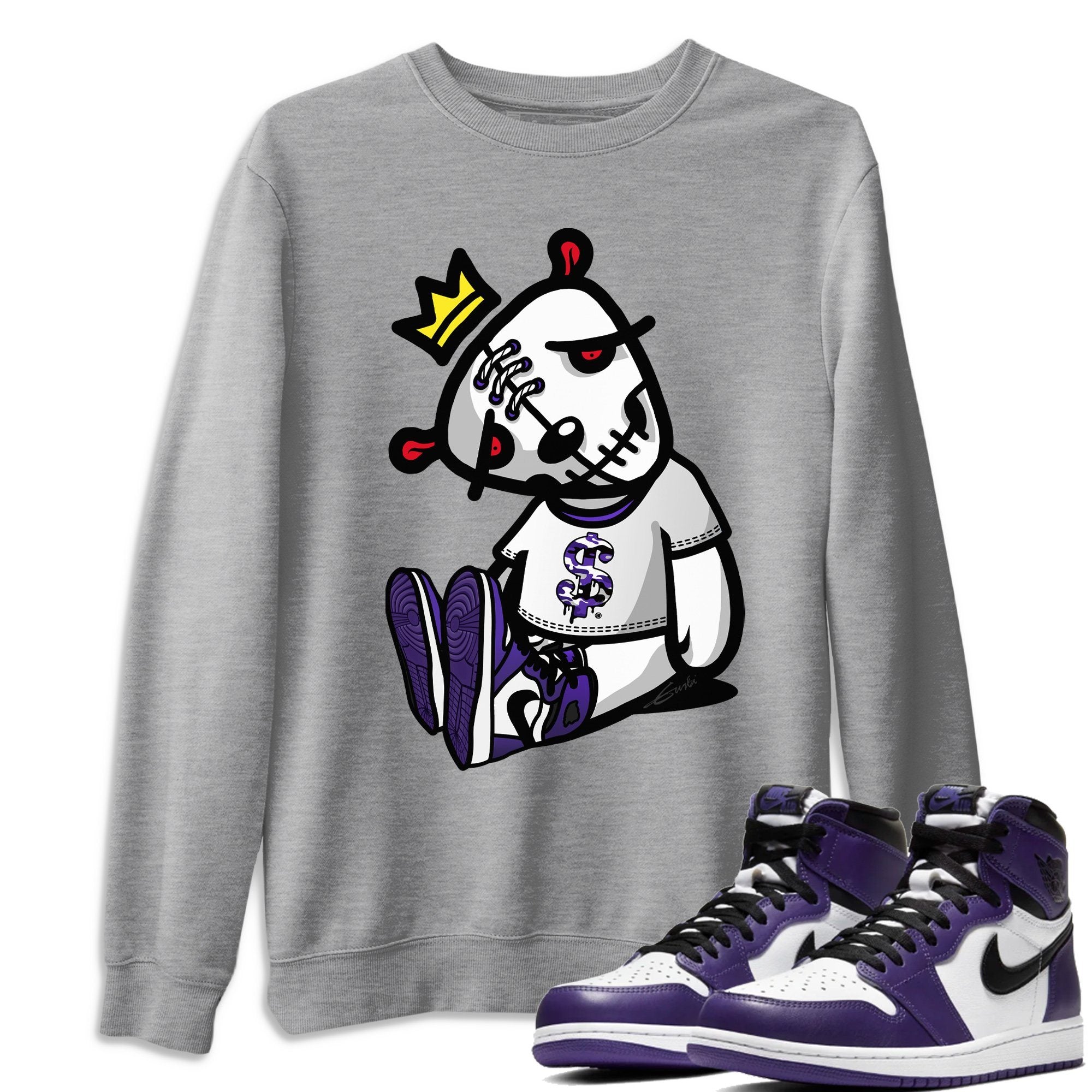 Dead Dolls Unisex Tops - Air Jordan 1 Court Purple