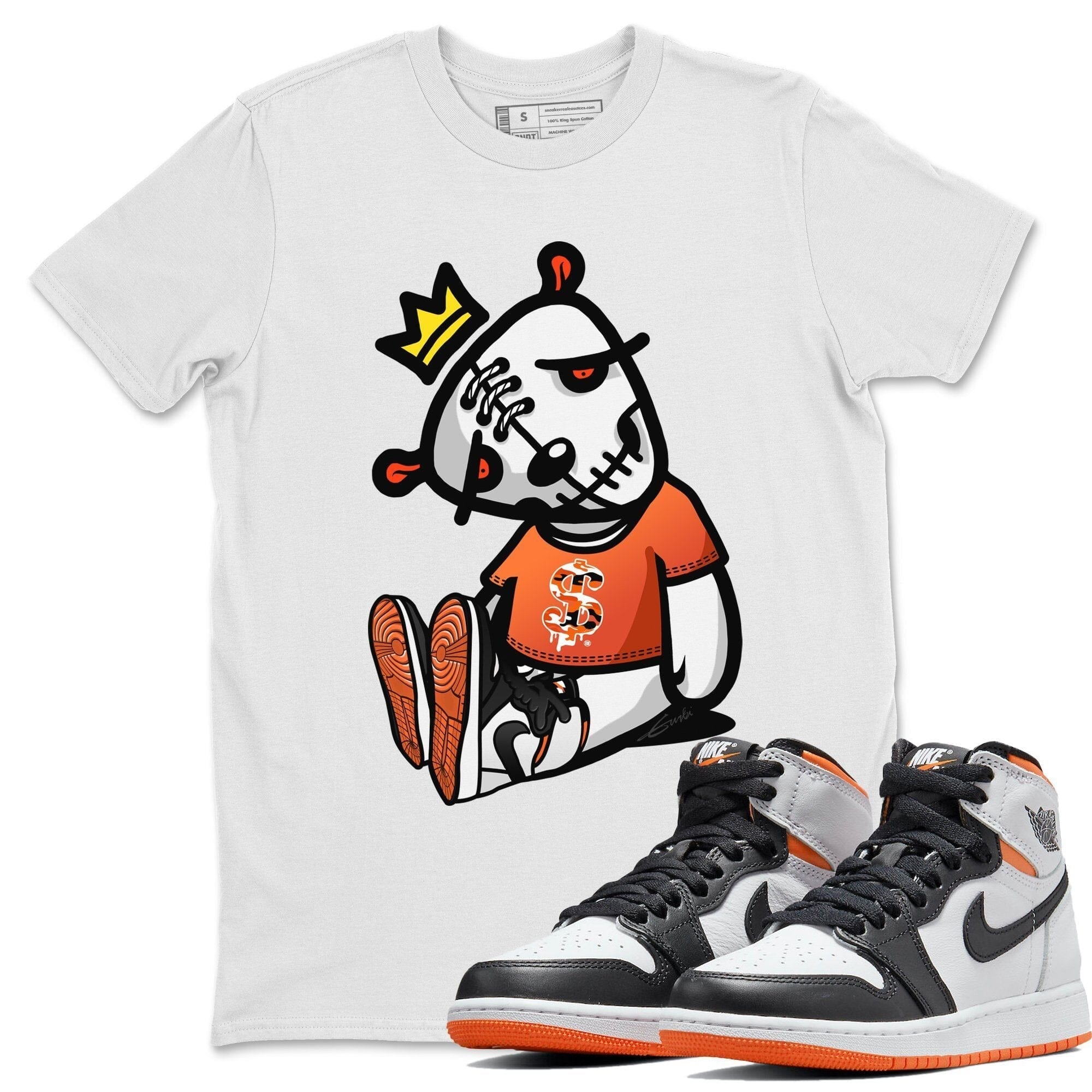 Dead Dolls Unisex Tops - Air Jordan 1 Electro Orange