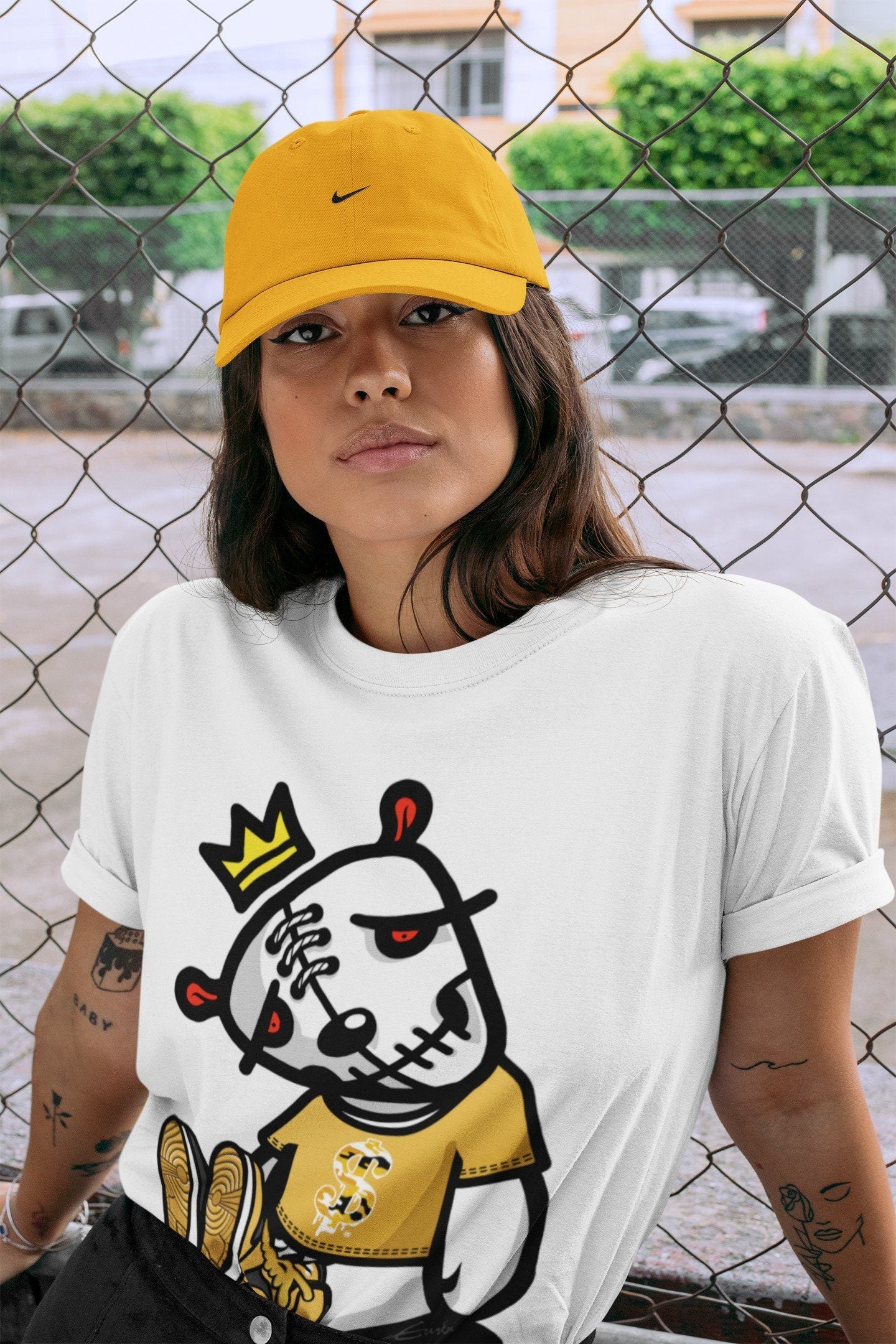 Dead Dolls Unisex Tops - Air Jordan 1 Pollen