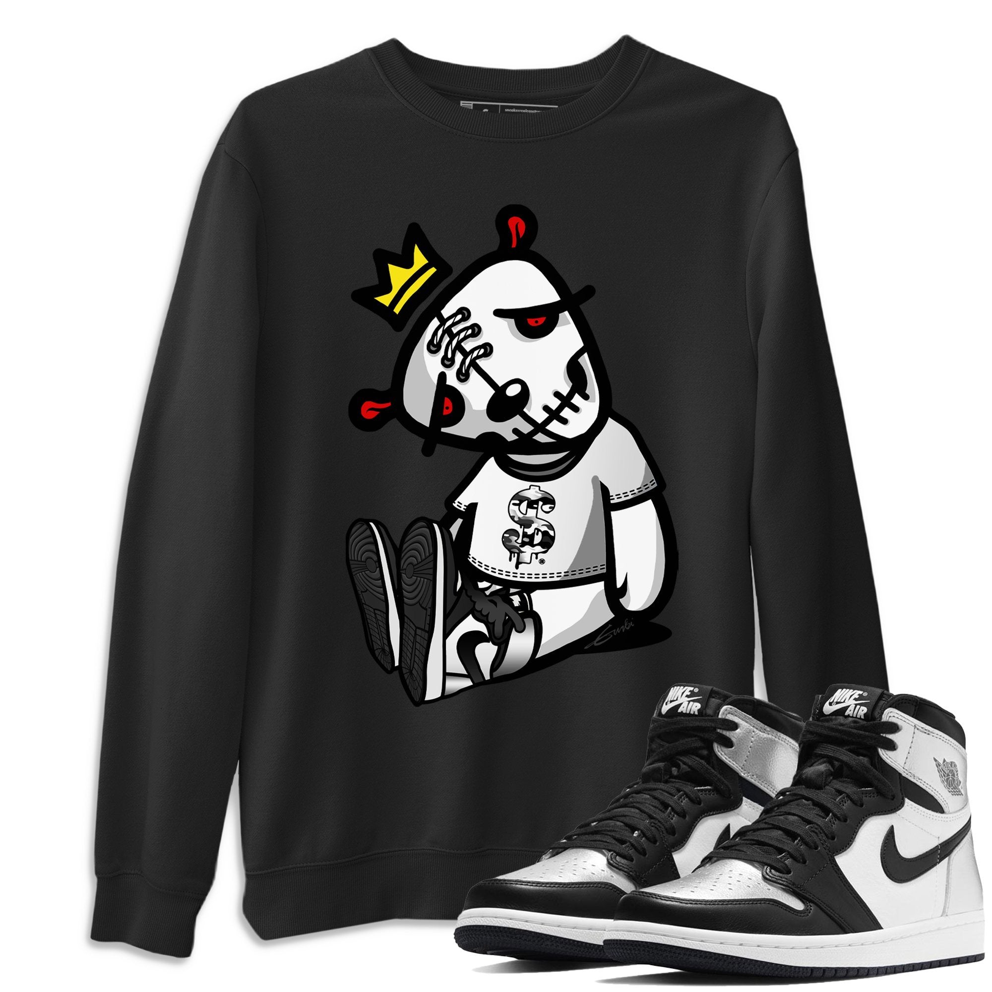 Dead Dolls Unisex Tops - Air Jordan 1 Silver Toe