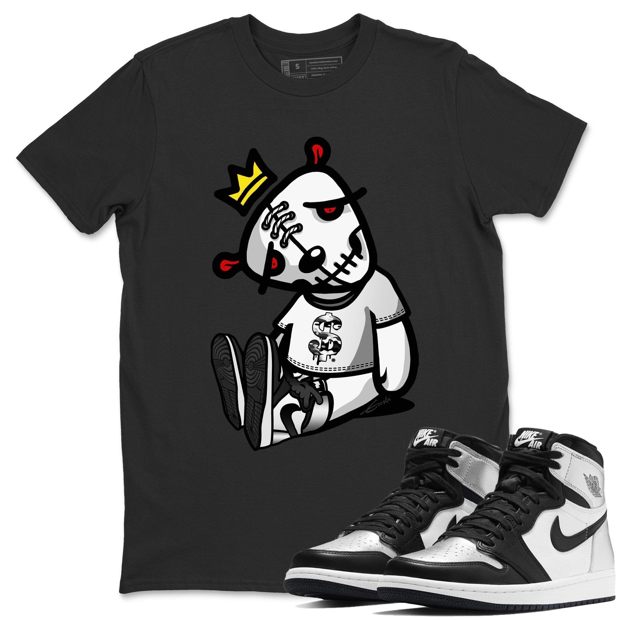 Dead Dolls Unisex Tops - Air Jordan 1 Silver Toe