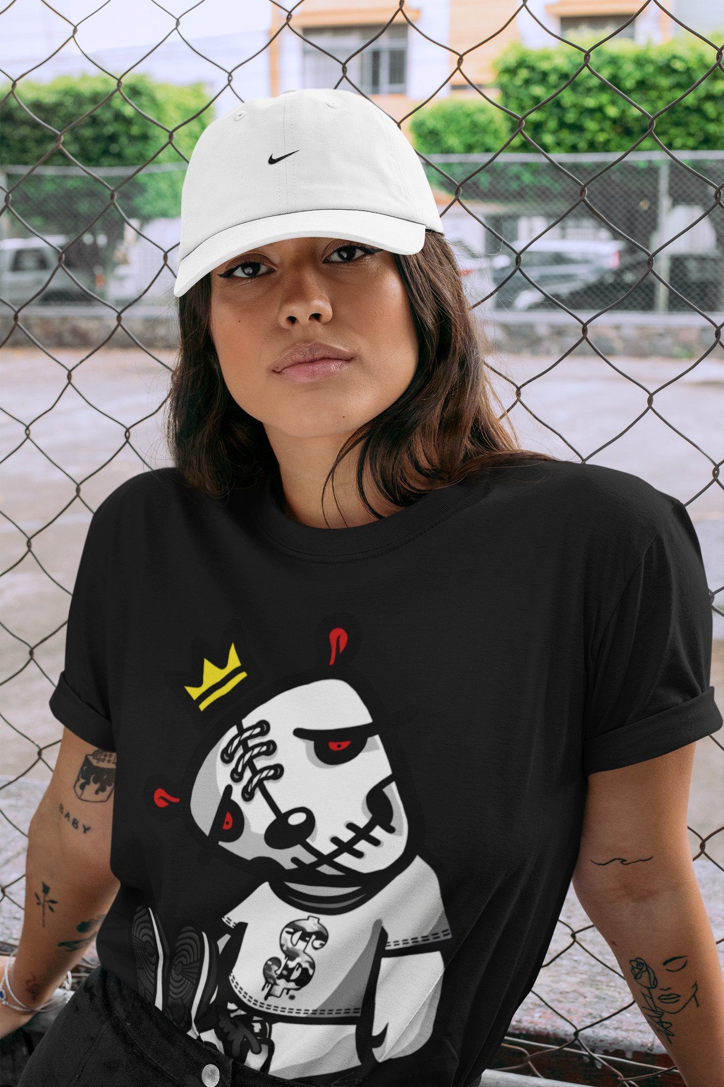 Dead Dolls Unisex Tops - Air Jordan 1 Silver Toe