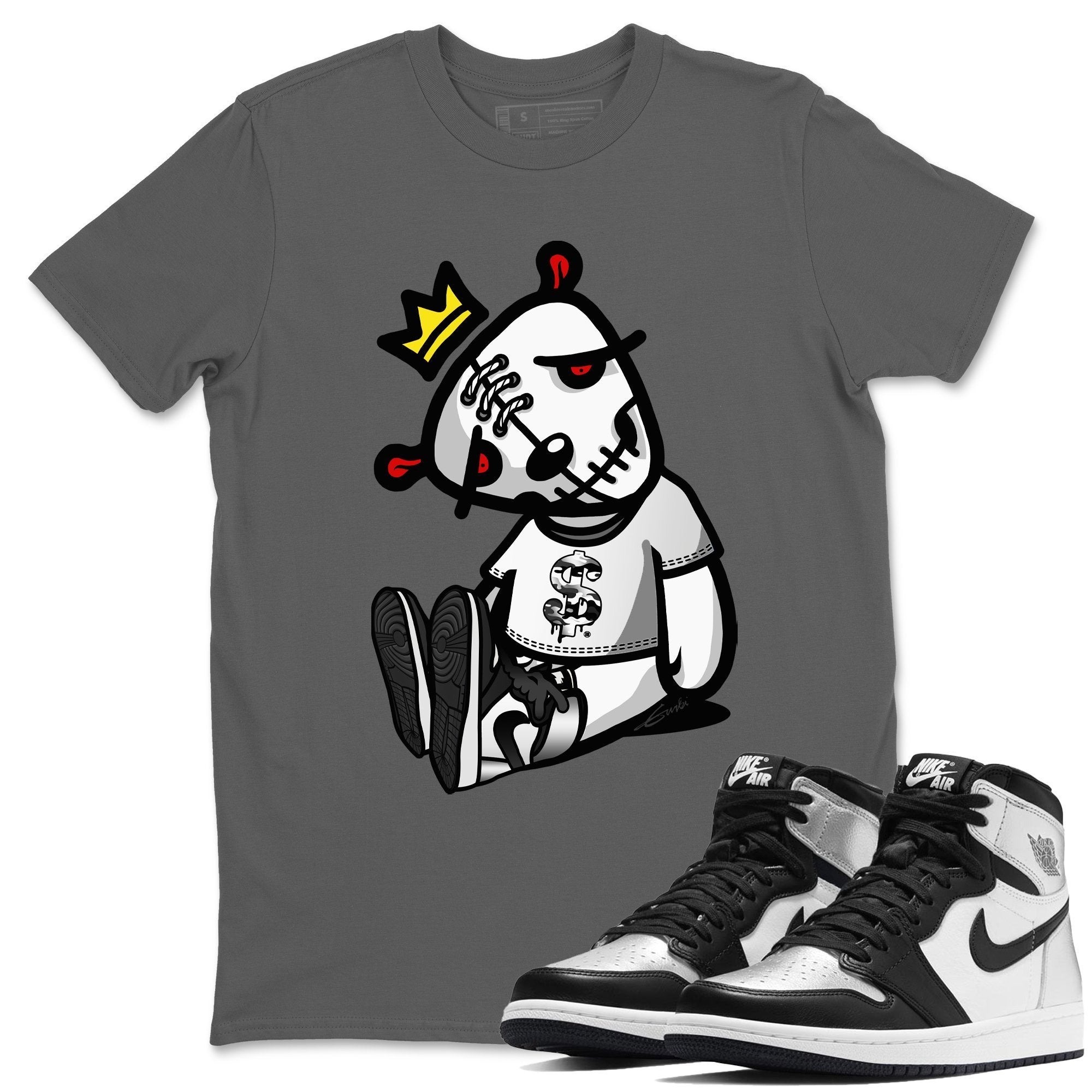 Dead Dolls Unisex Tops - Air Jordan 1 Silver Toe