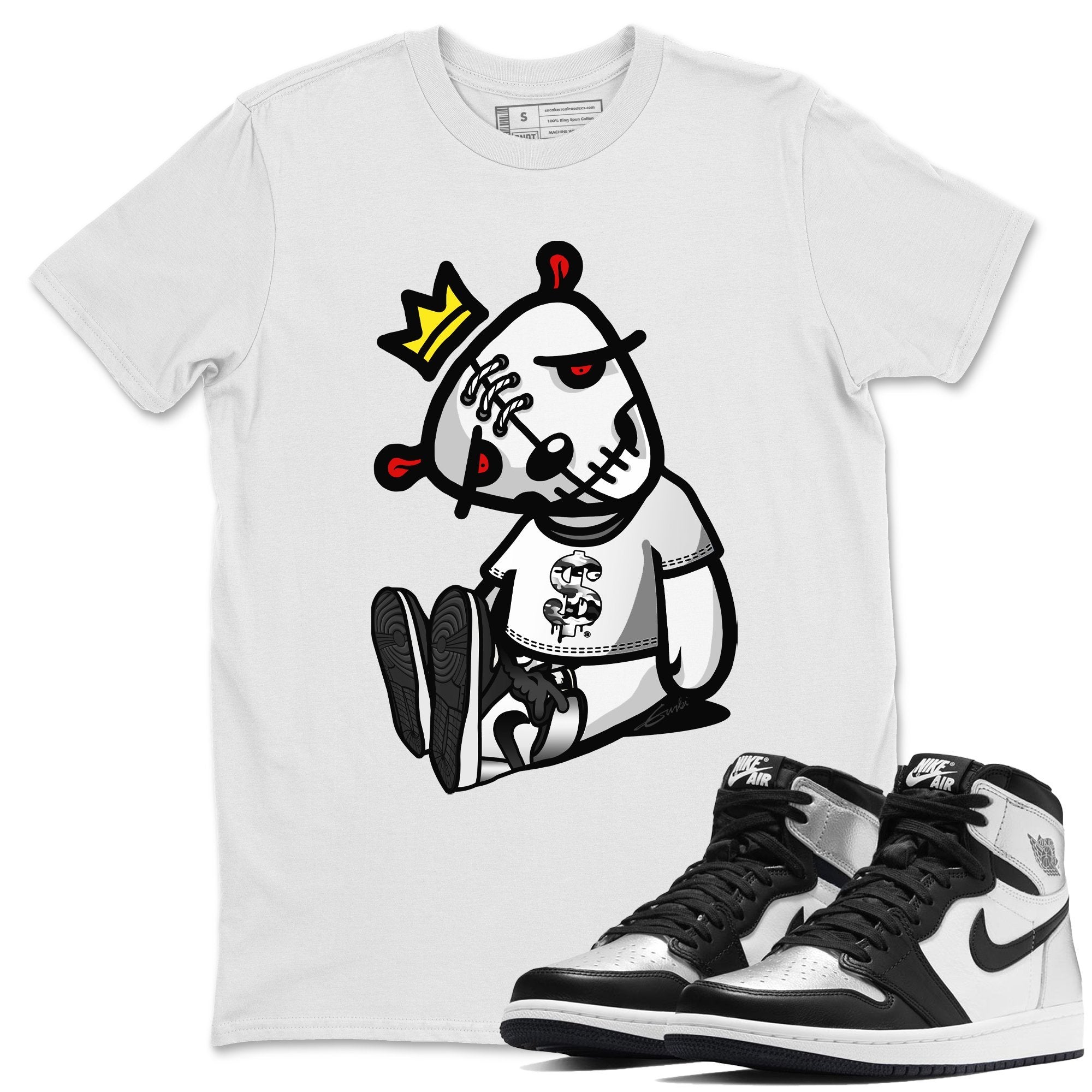 Dead Dolls Unisex Tops - Air Jordan 1 Silver Toe