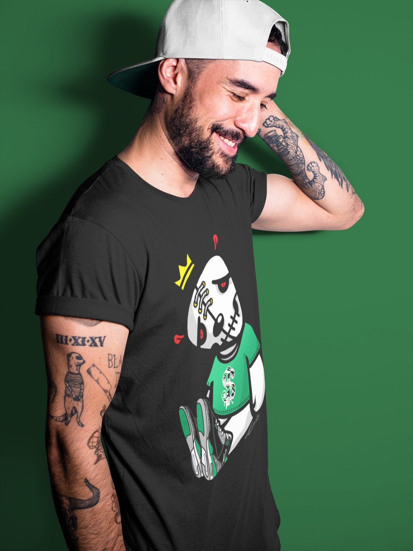 Dead Dolls Unisex Tops - Air Jordan 3 Pine Green