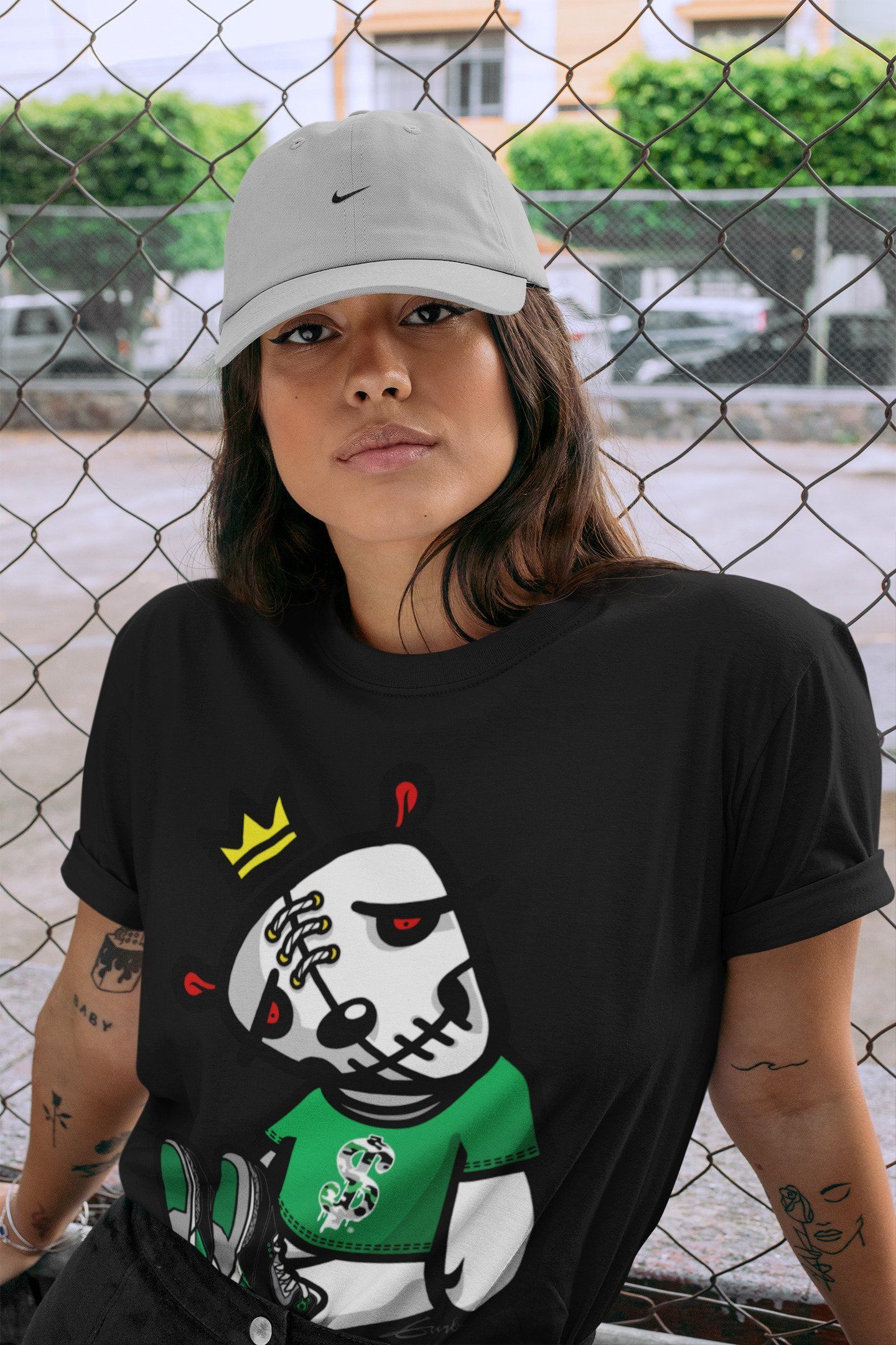 Dead Dolls Unisex Tops - Air Jordan 3 Pine Green