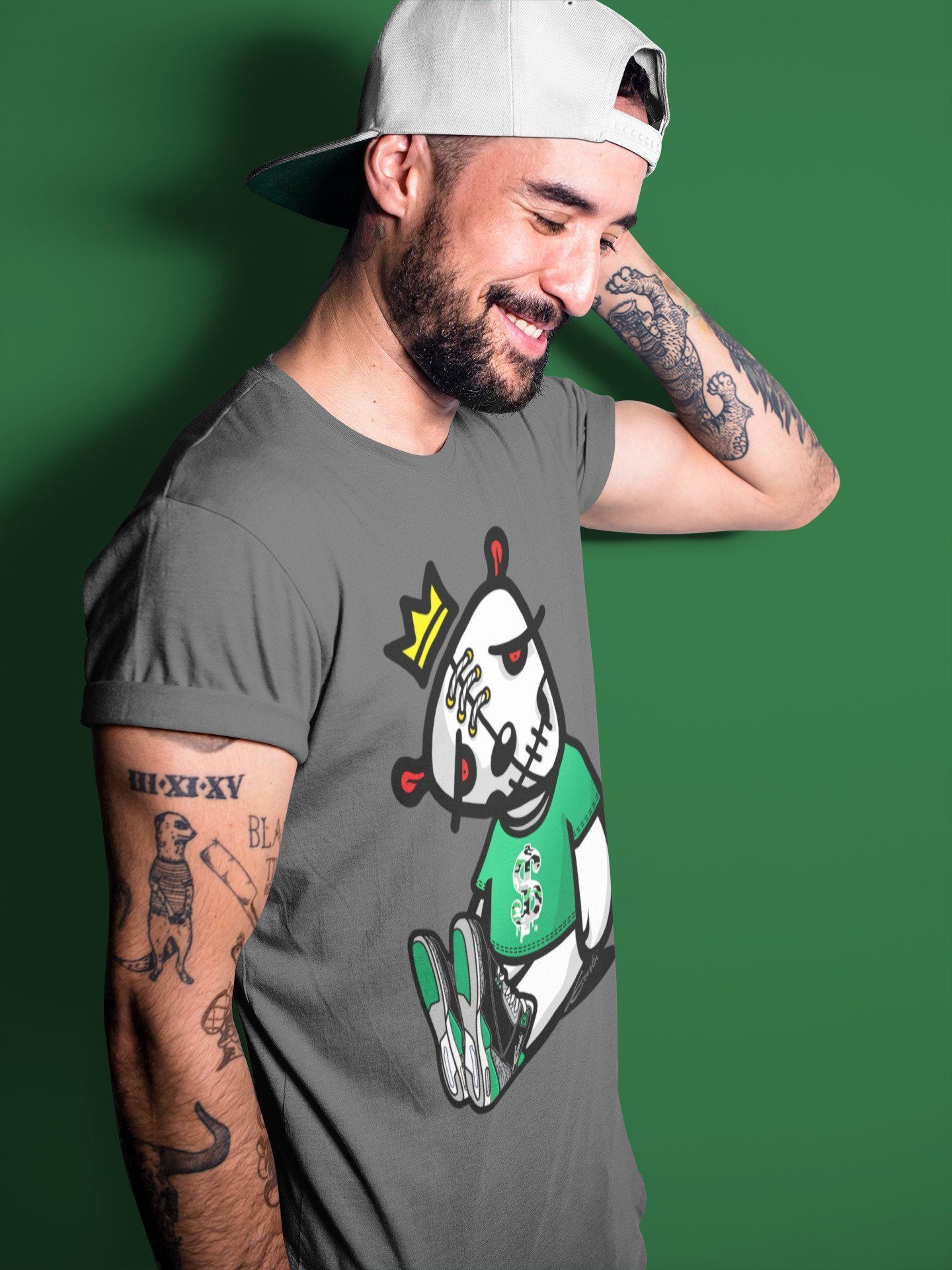 Dead Dolls Unisex Tops - Air Jordan 3 Pine Green