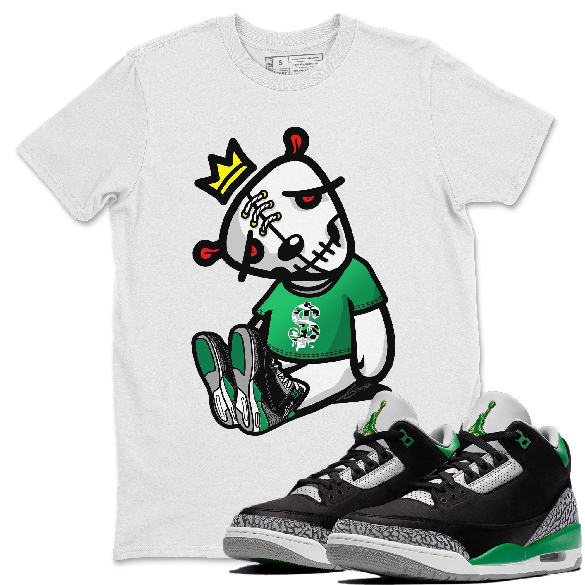 Dead Dolls Unisex Tops - Air Jordan 3 Pine Green