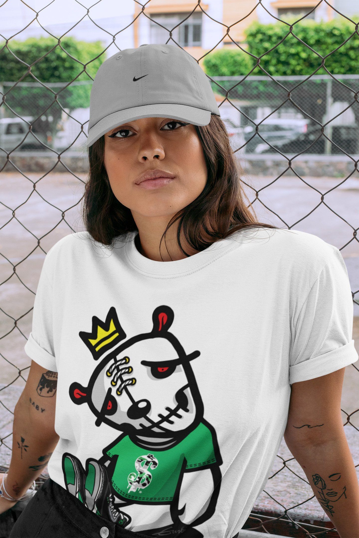 Dead Dolls Unisex Tops - Air Jordan 3 Pine Green