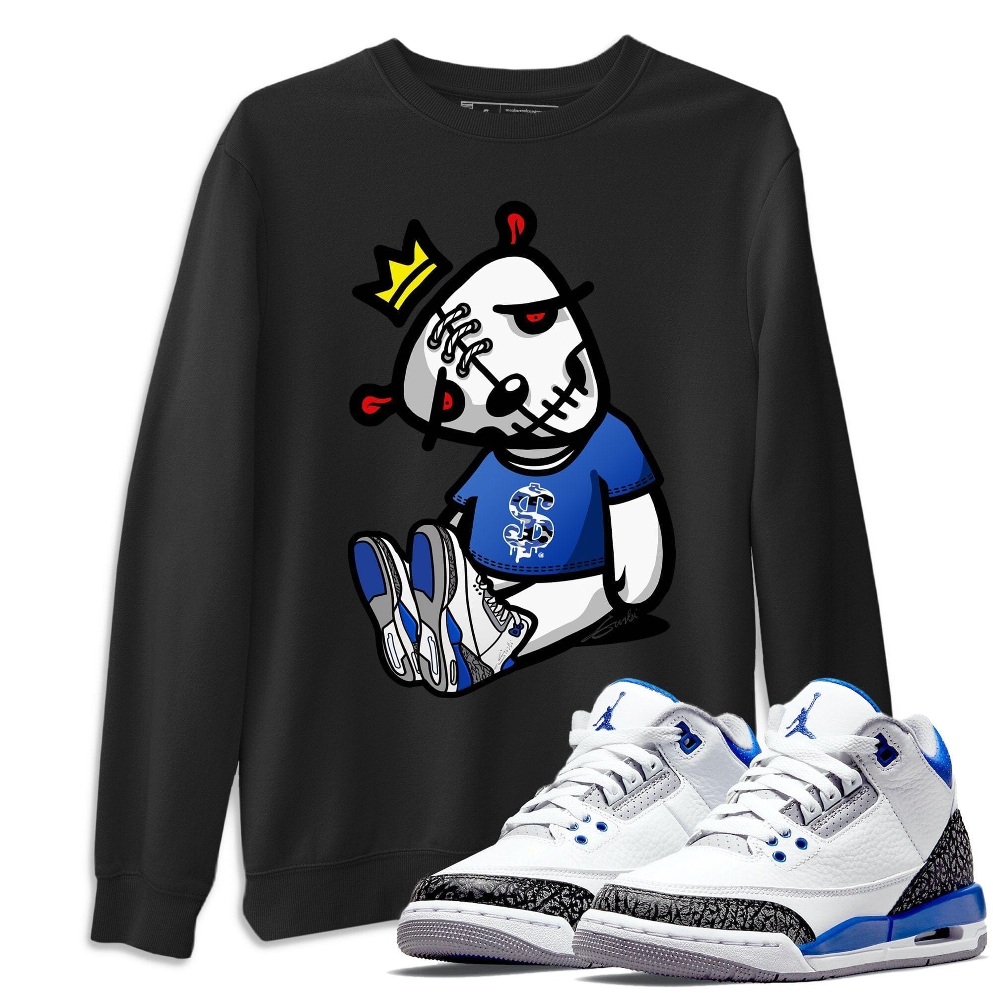 Dead Dolls Unisex Tops - Air Jordan 3 Racer Blue