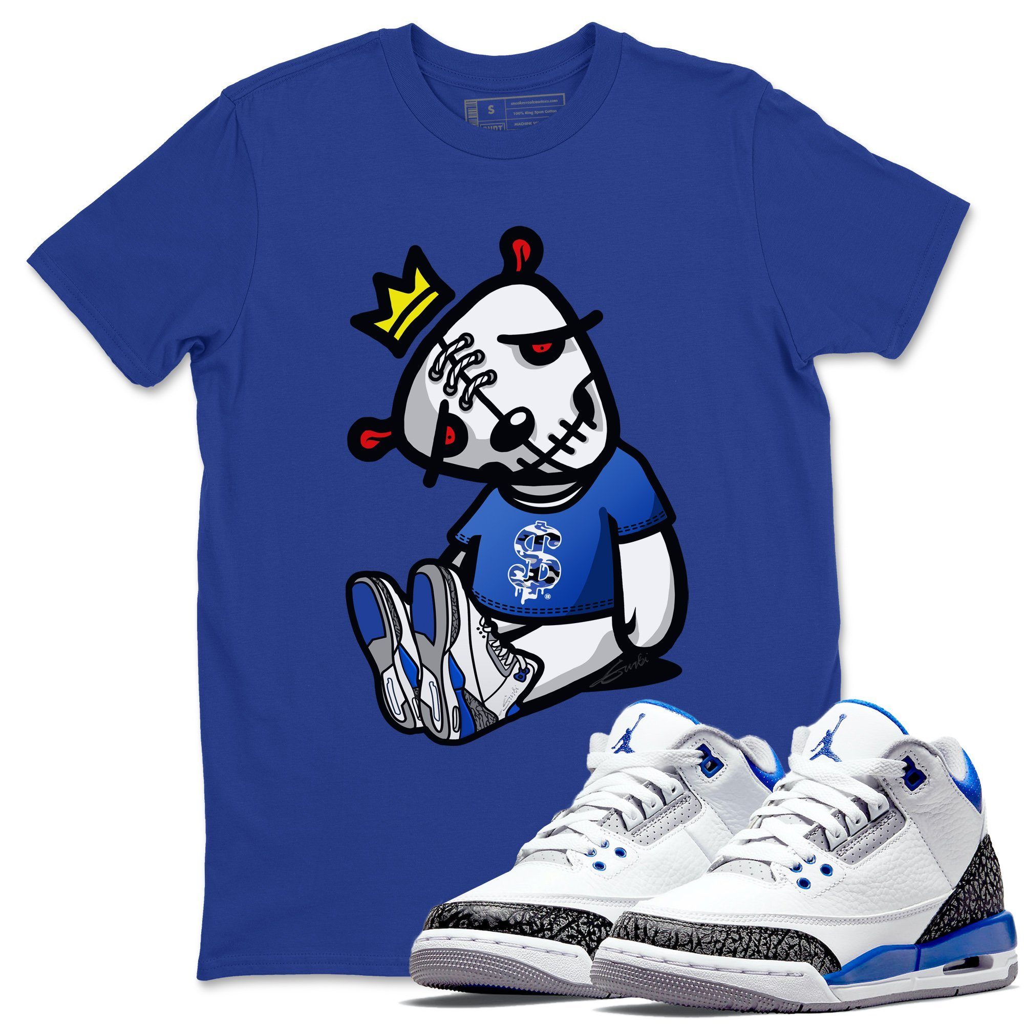 Dead Dolls Unisex Tops - Air Jordan 3 Racer Blue