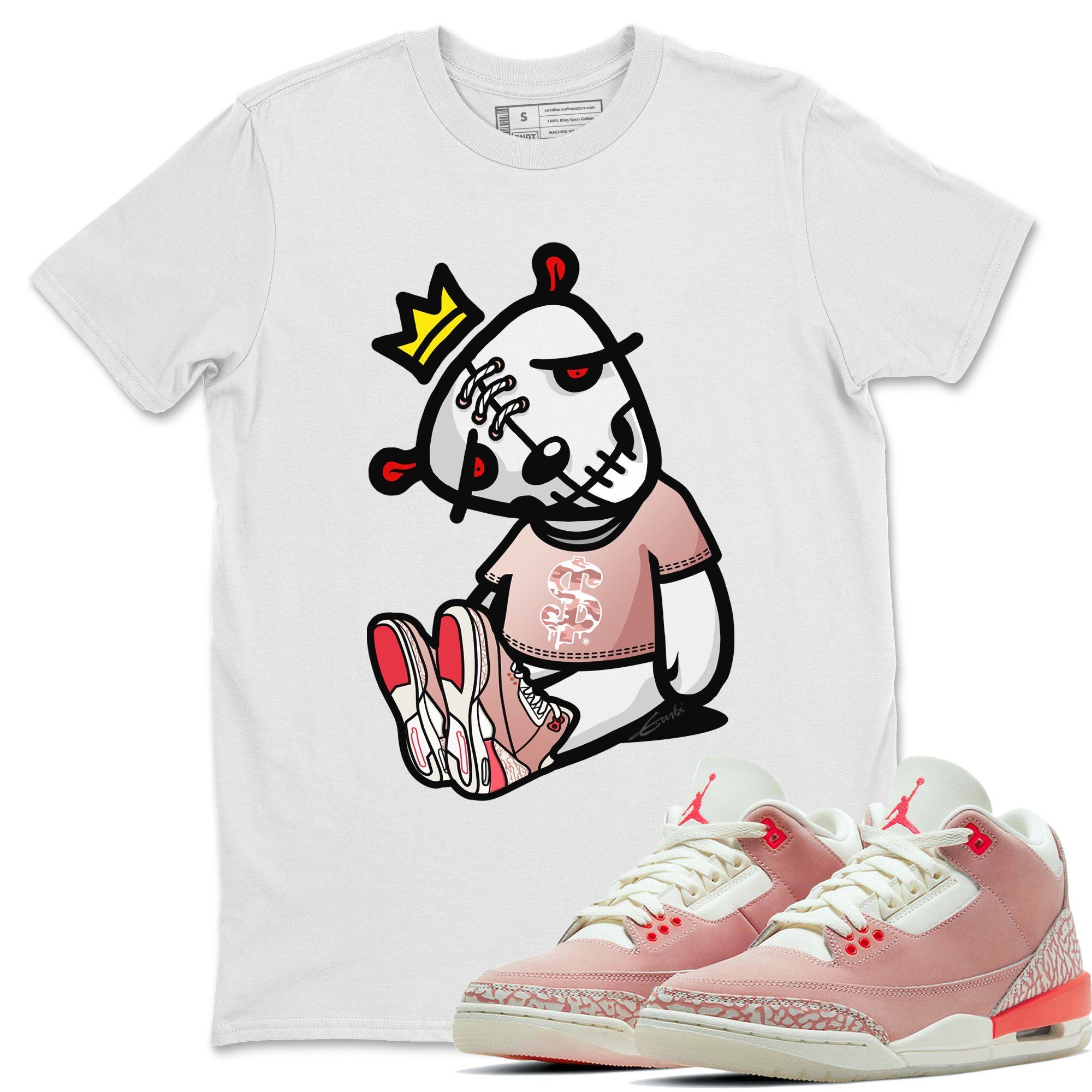 Dead Dolls Unisex Tops - Air Jordan 3 Rust Pink