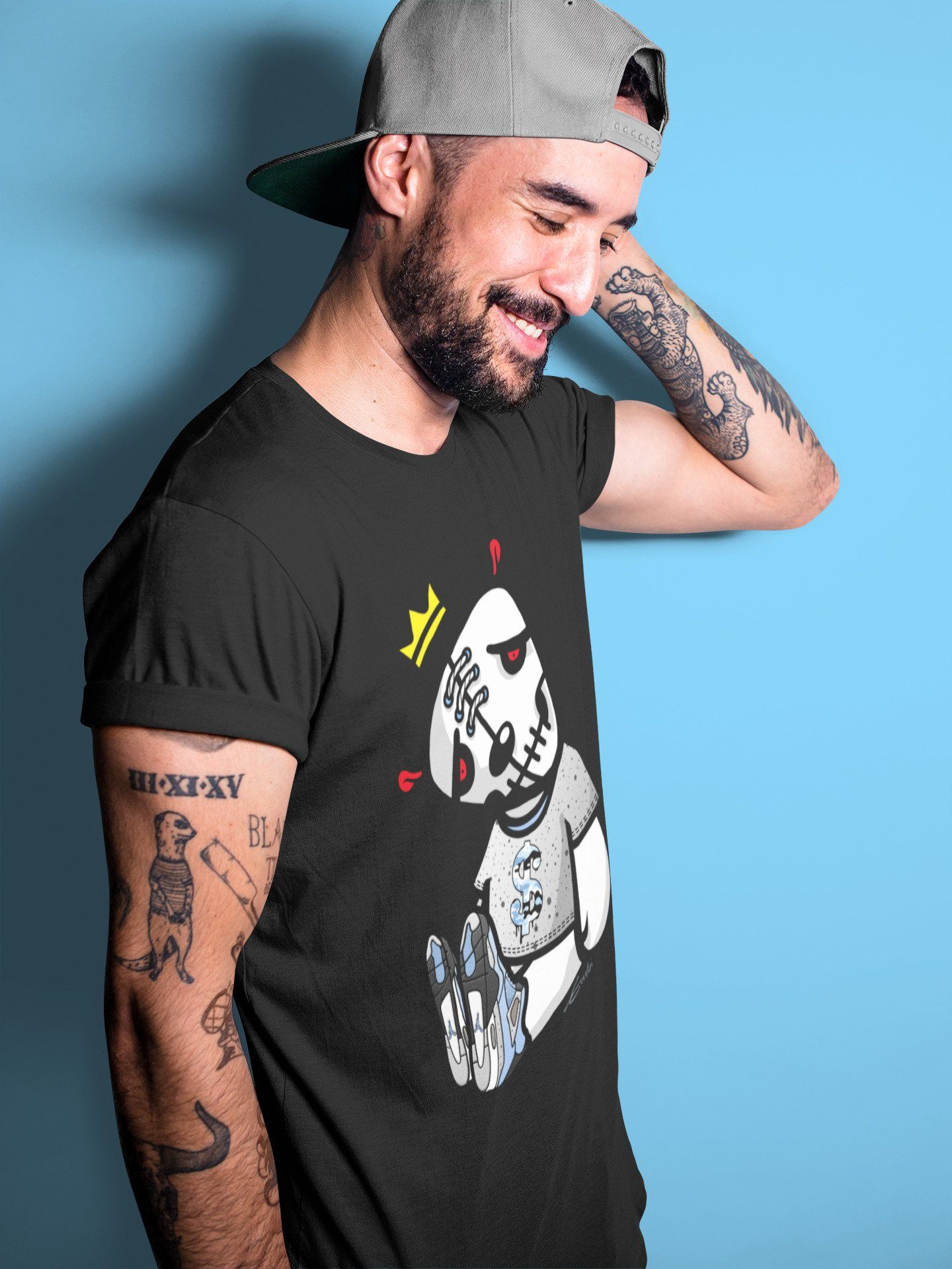 Dead Dolls Unisex Tops - Air Jordan 4 University Blue