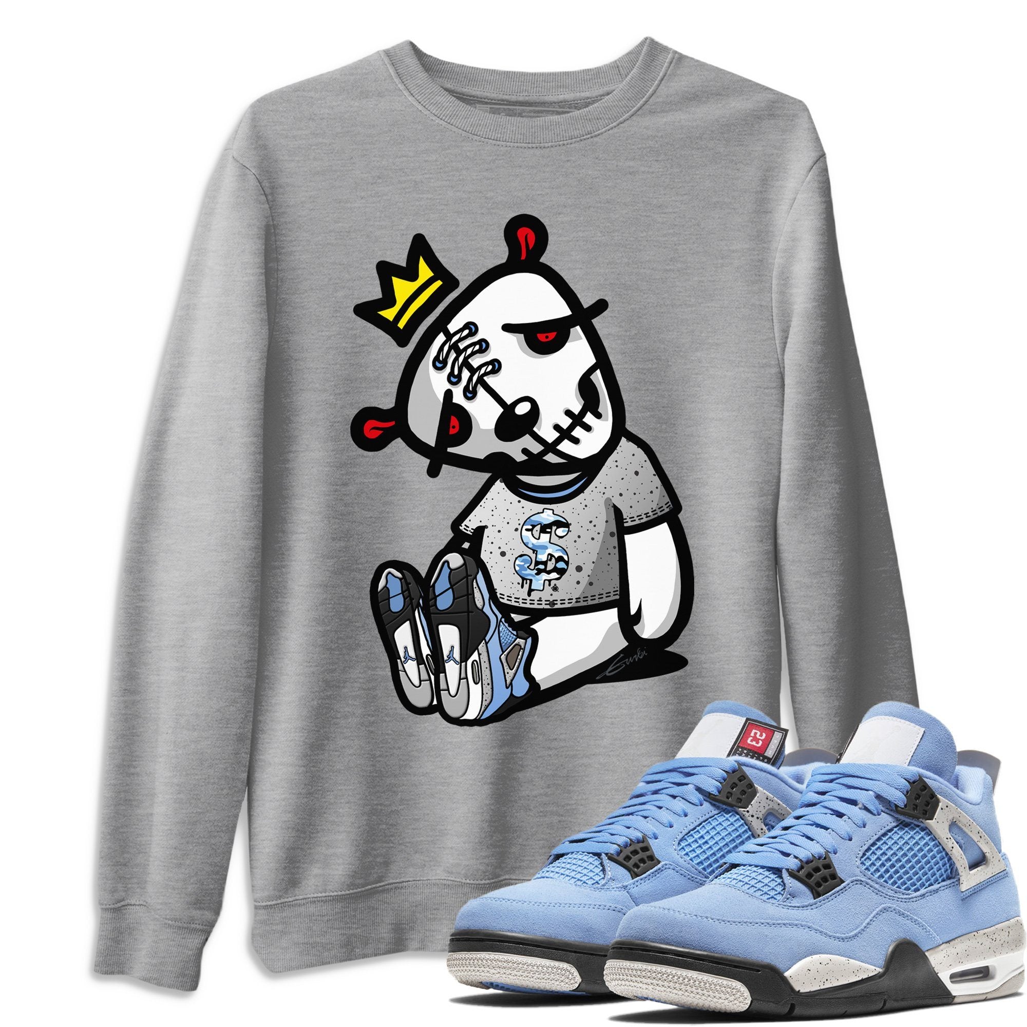 Dead Dolls Unisex Tops - Air Jordan 4 University Blue