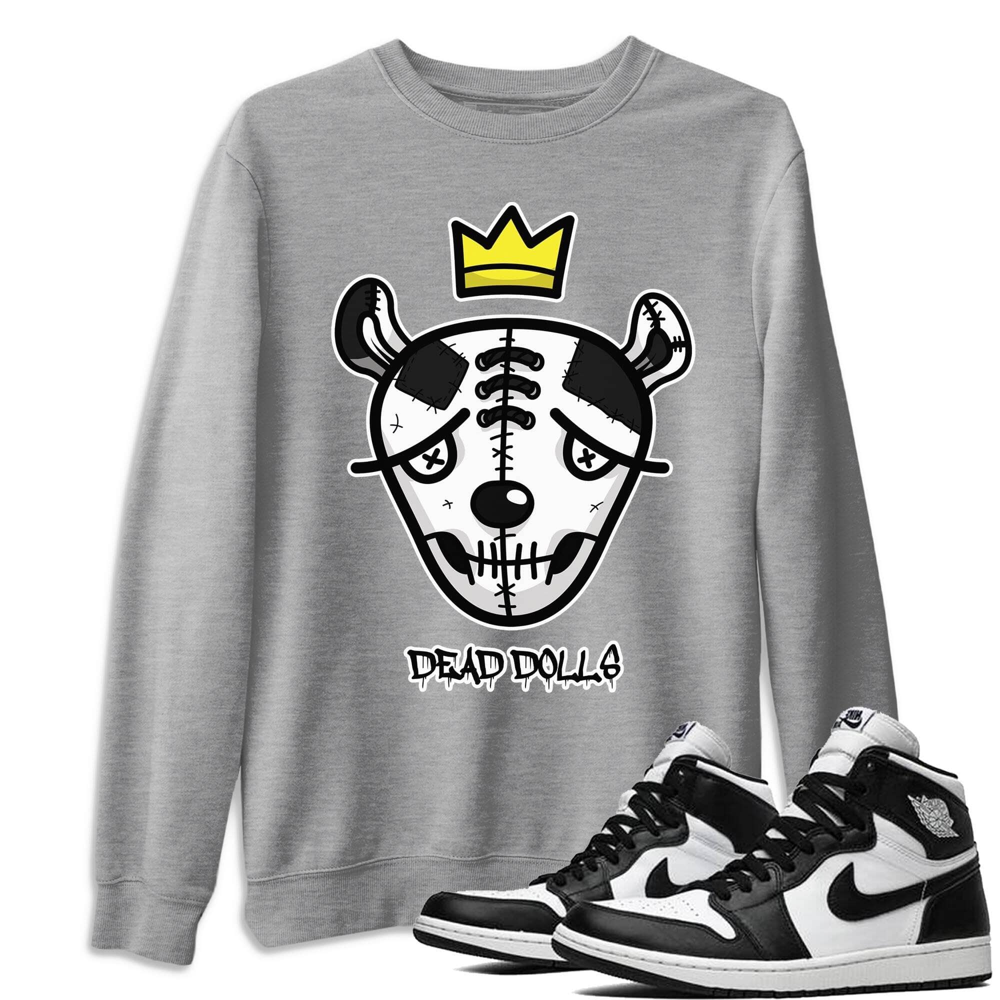 Dead Dolls Face Unisex Tops - Air Jordan 1 Black White