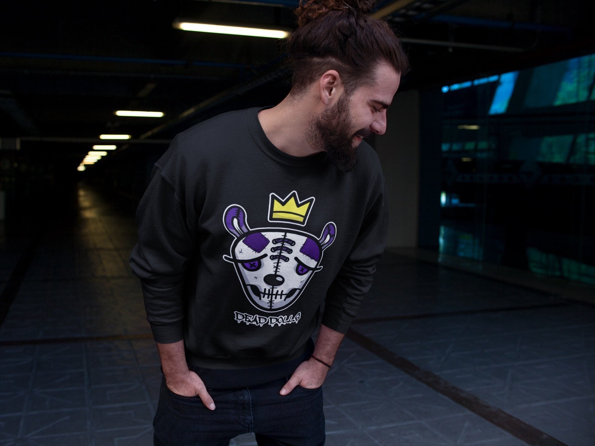 Dead Dolls Face Unisex Tops - Air Jordan 1 WMNS Court Purple