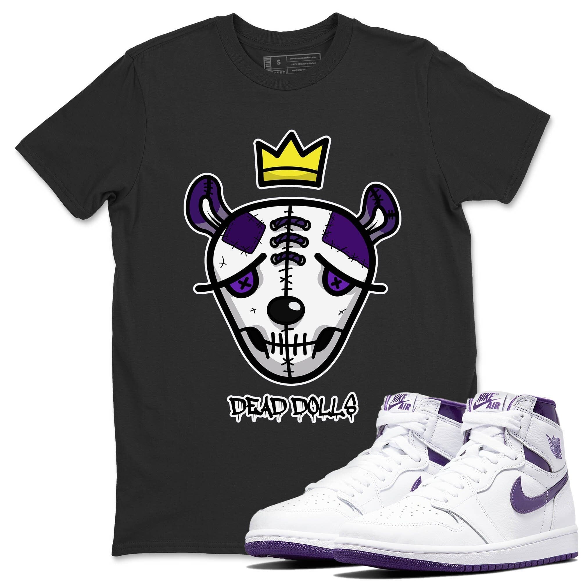 Dead Dolls Face Unisex Tops - Air Jordan 1 WMNS Court Purple