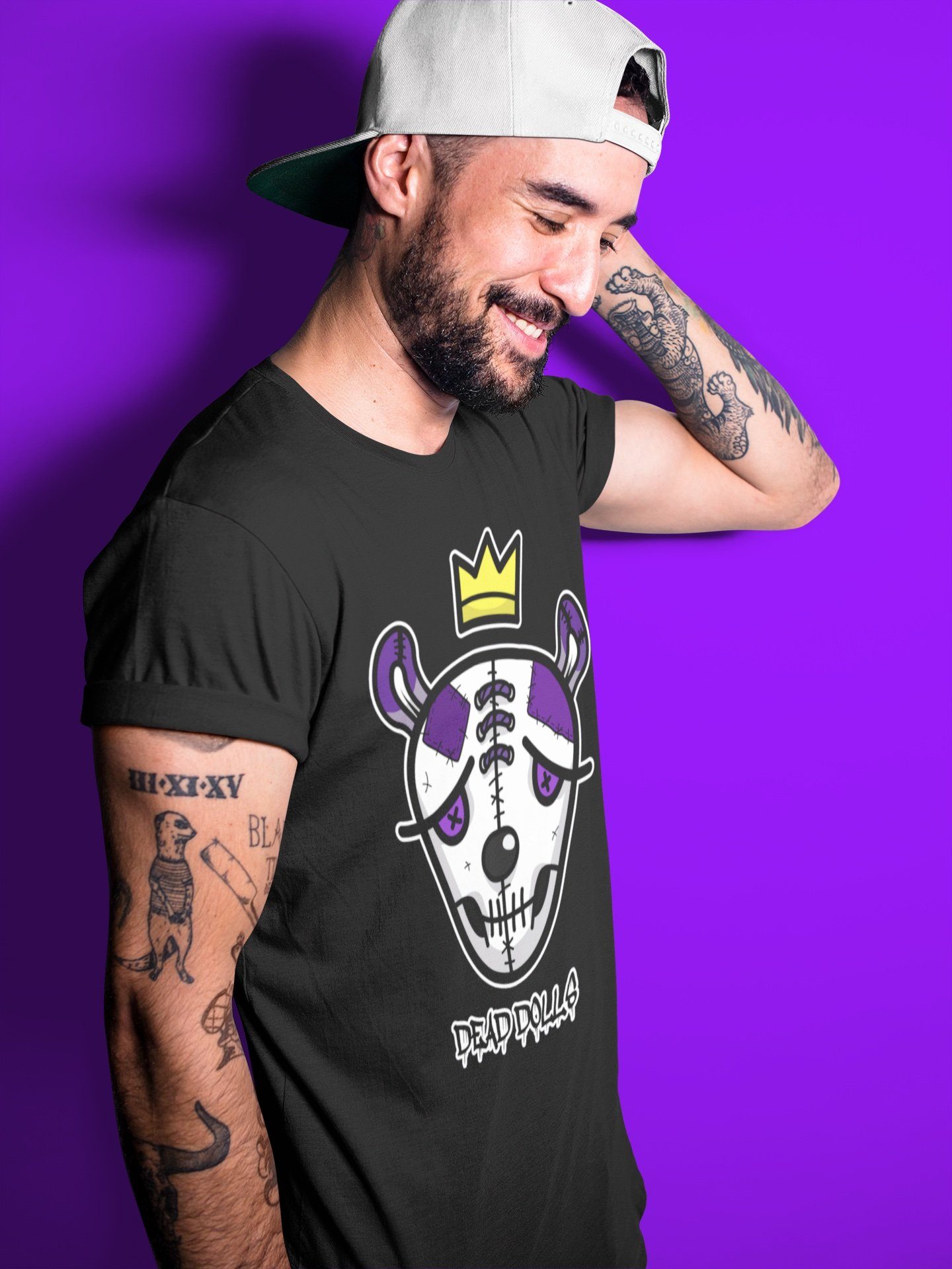 Dead Dolls Face Unisex Tops - Air Jordan 1 WMNS Court Purple