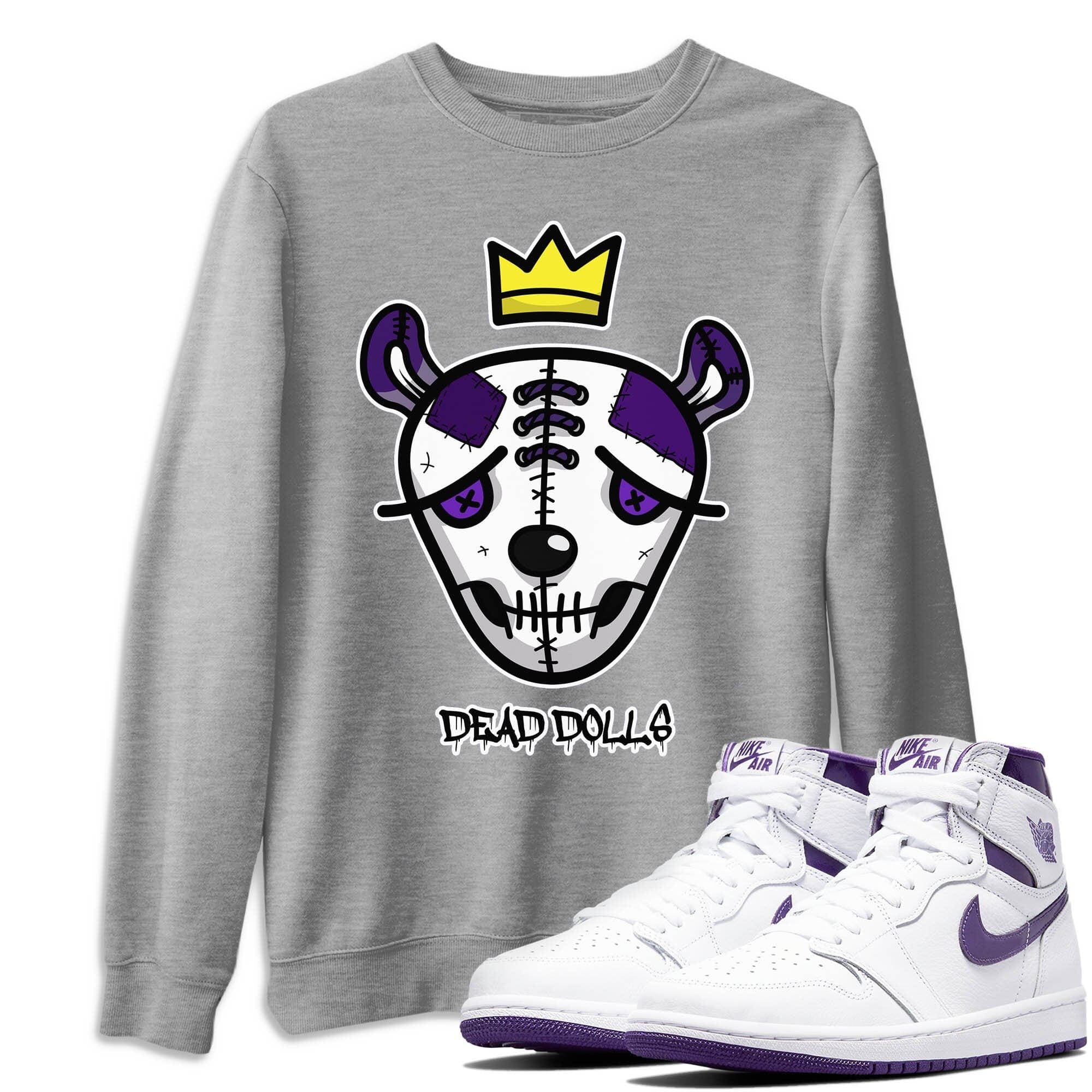 Dead Dolls Face Unisex Tops - Air Jordan 1 WMNS Court Purple