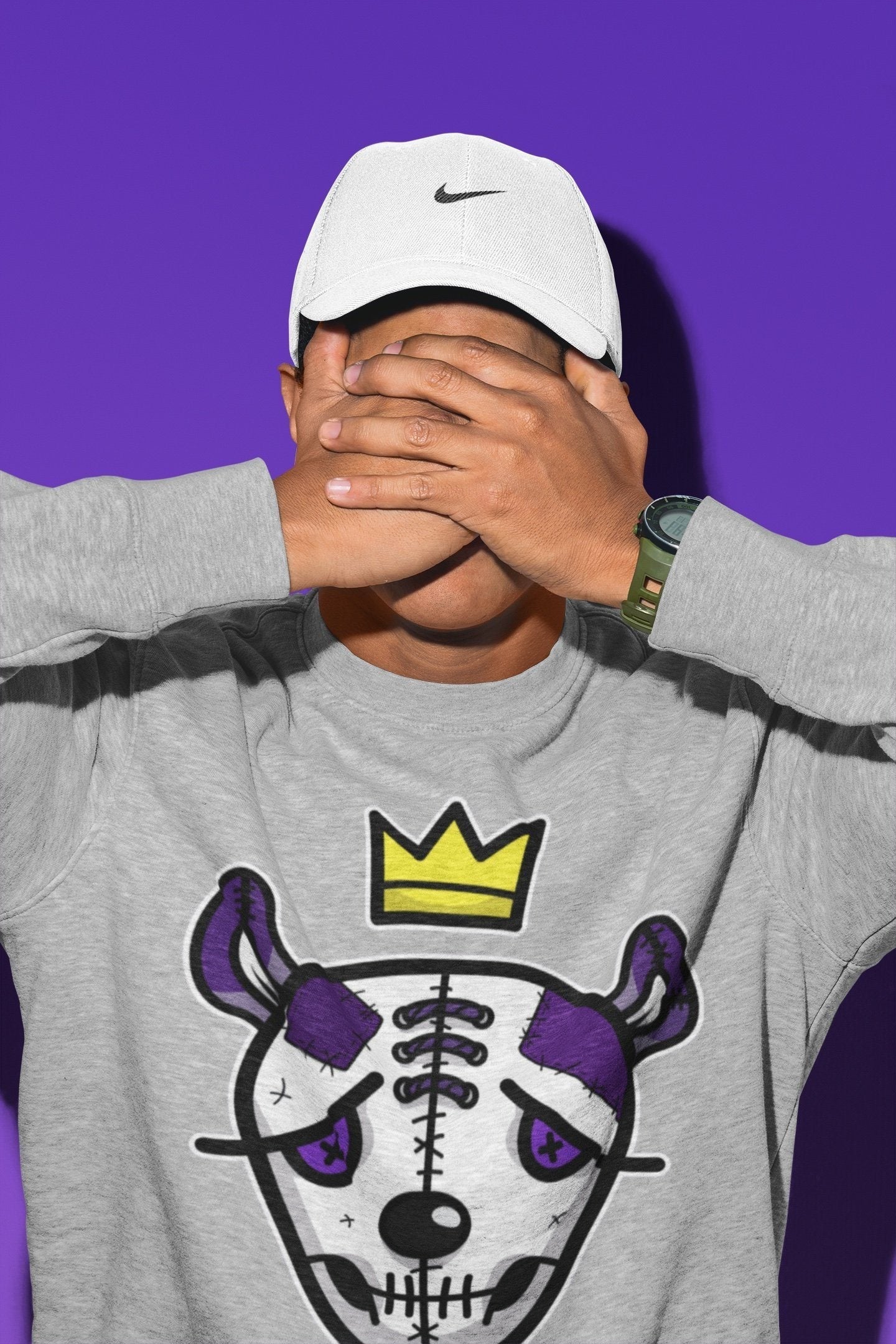 Dead Dolls Face Unisex Tops - Air Jordan 1 WMNS Court Purple