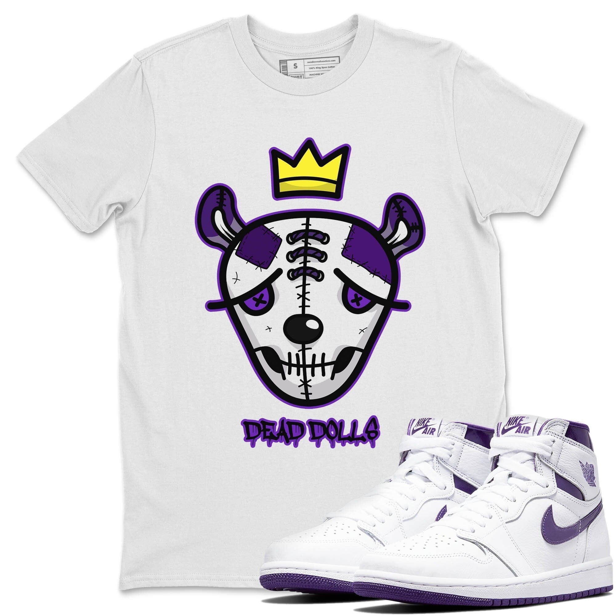Dead Dolls Face Unisex Tops - Air Jordan 1 WMNS Court Purple