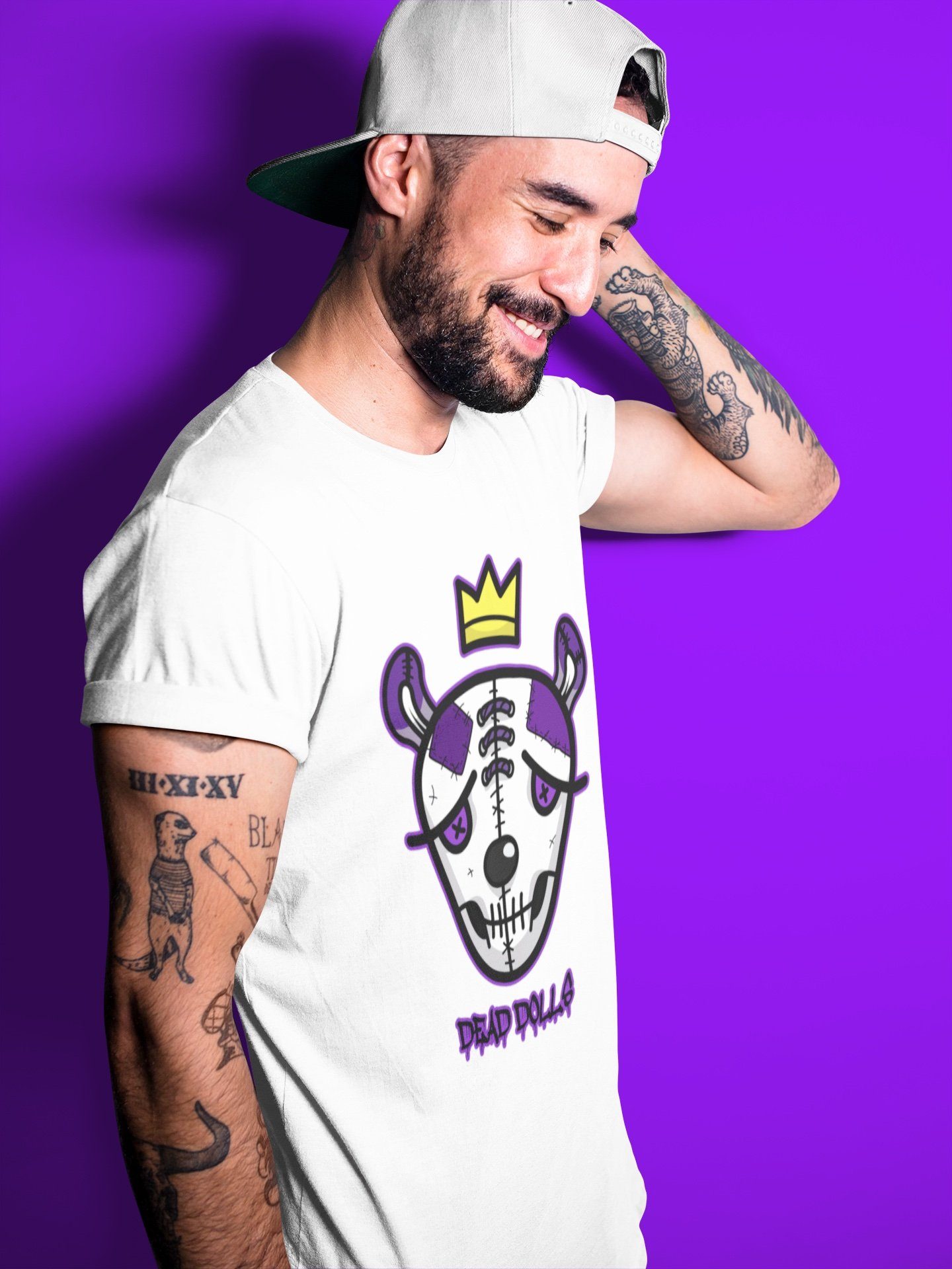 Dead Dolls Face Unisex Tops - Air Jordan 1 WMNS Court Purple