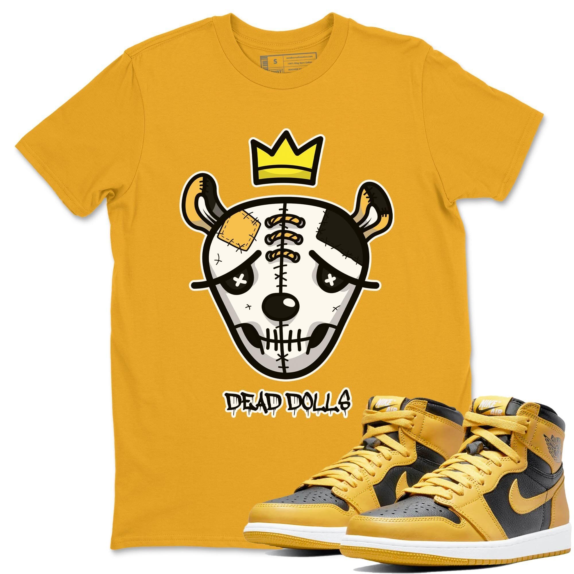 Dead Dolls Face Unisex Tops - Air Jordan 1 Pollen