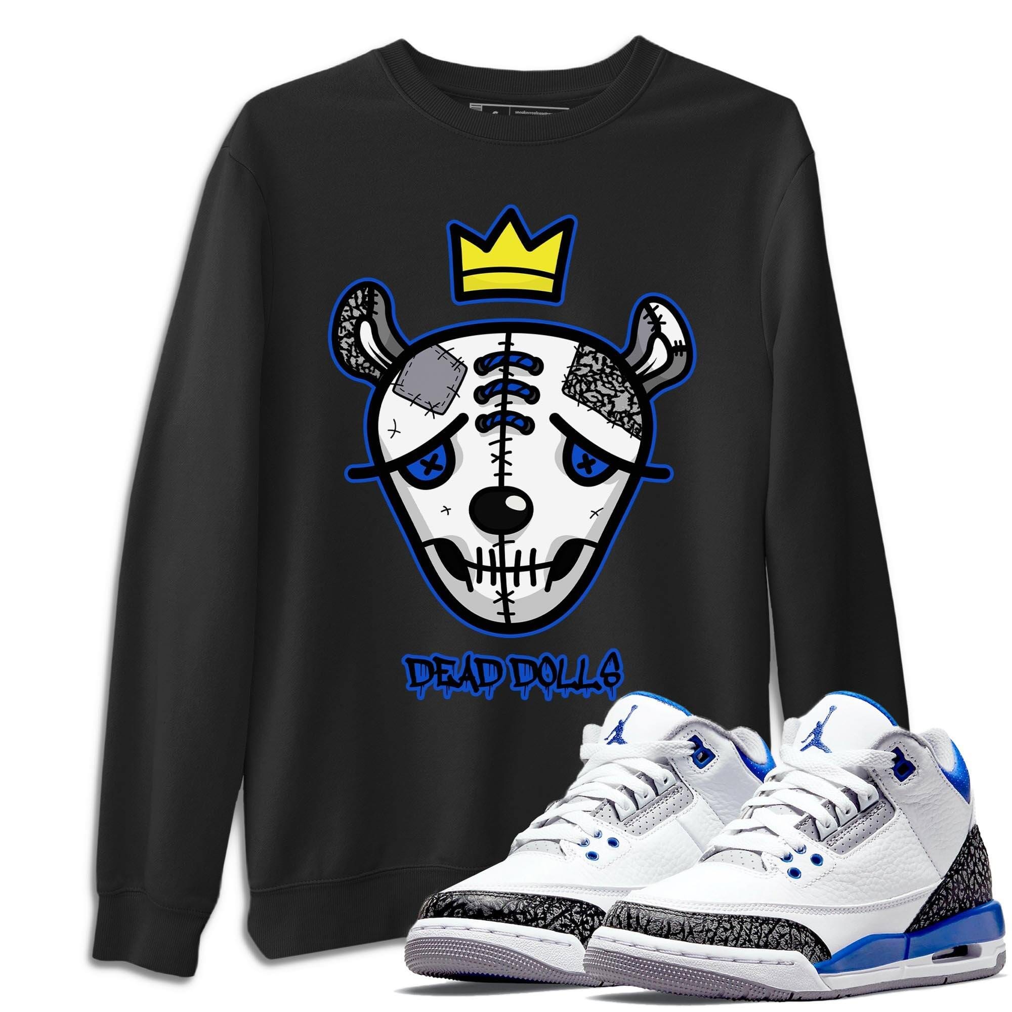 Dead Dolls Face Unisex Tops - Air Jordan 3 Racer Blue