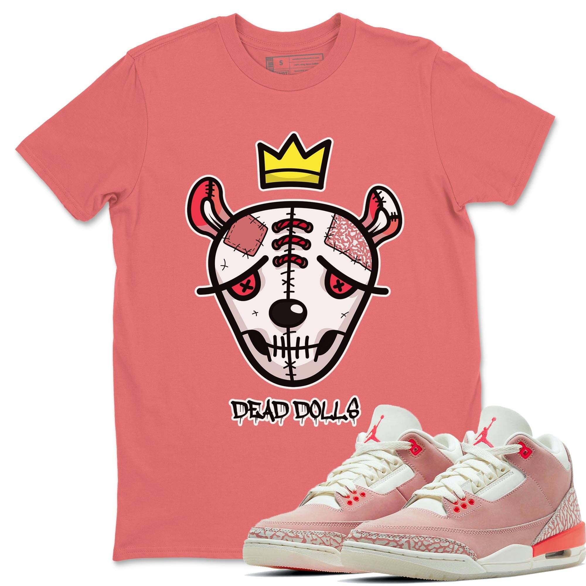 Dead Dolls Face Unisex Tops - Air Jordan 3 Rust Pink