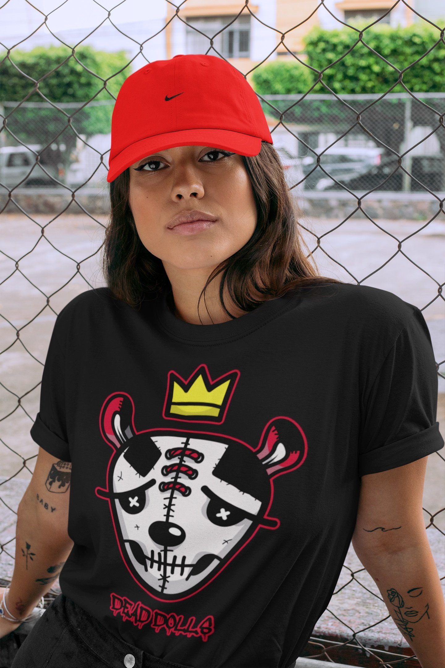 Dead Dolls Face Unisex Tops - Air Jordan 4 Red Thunder