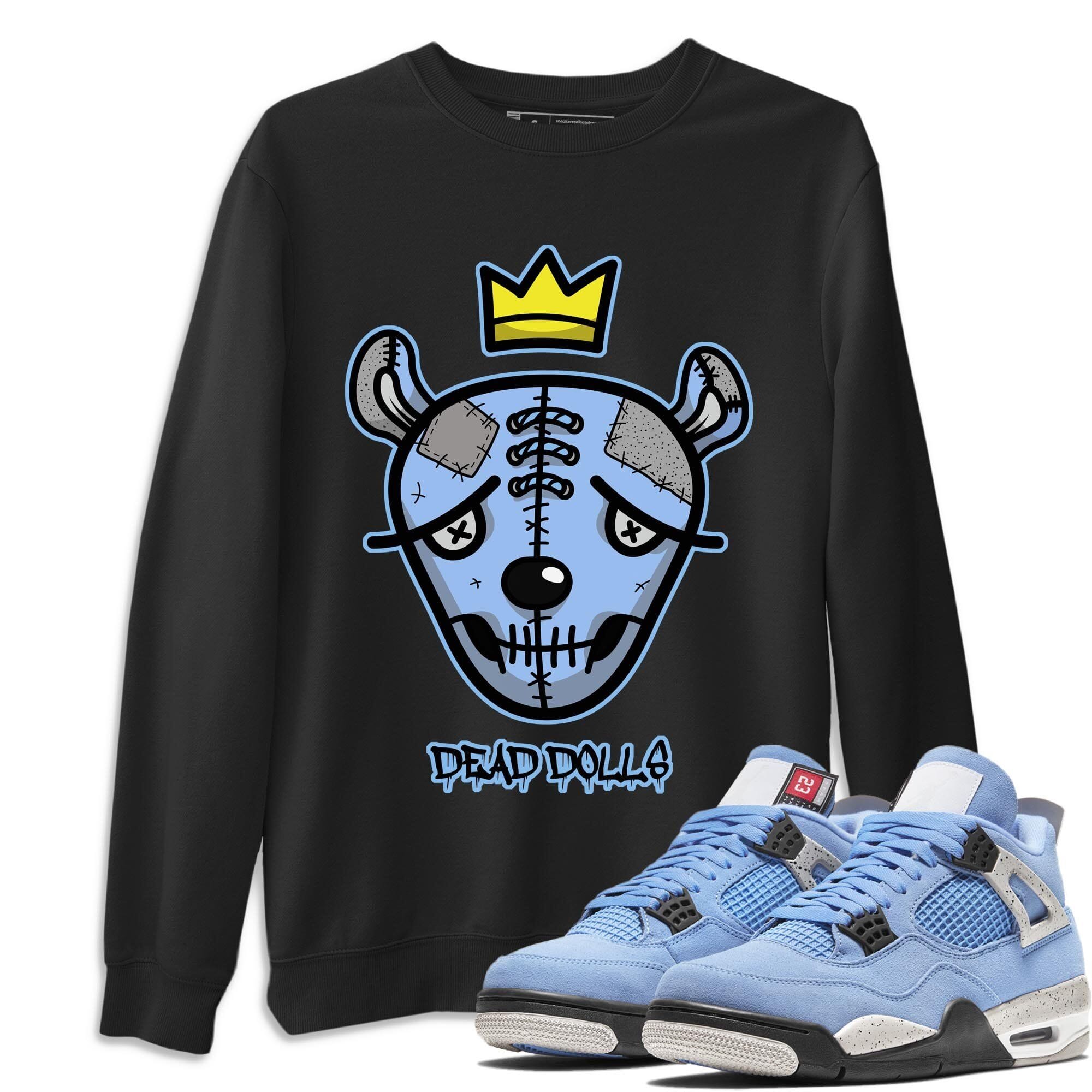 Dead Dolls Face Unisex Tops - Air Jordan 4 University Blue