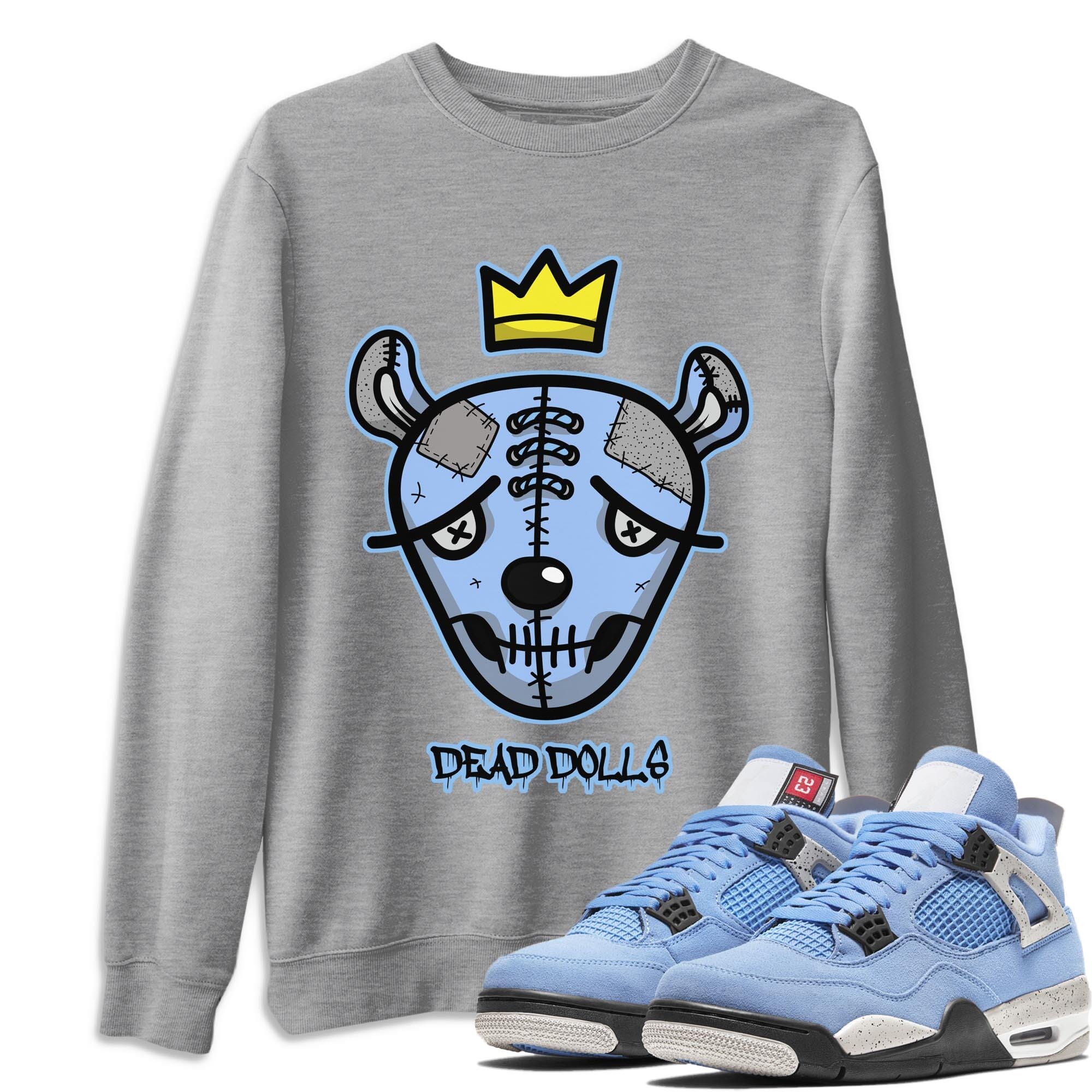 Dead Dolls Face Unisex Tops - Air Jordan 4 University Blue