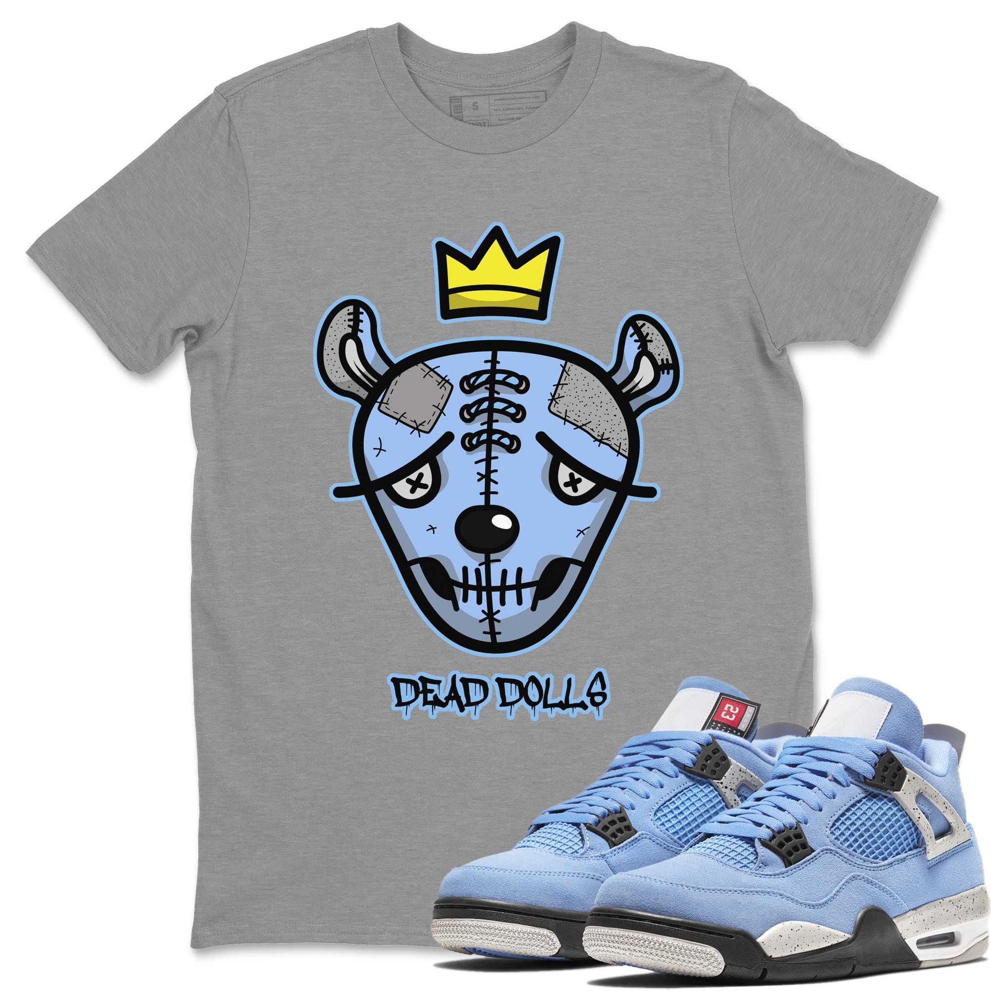 Dead Dolls Face Unisex Tops - Air Jordan 4 University Blue