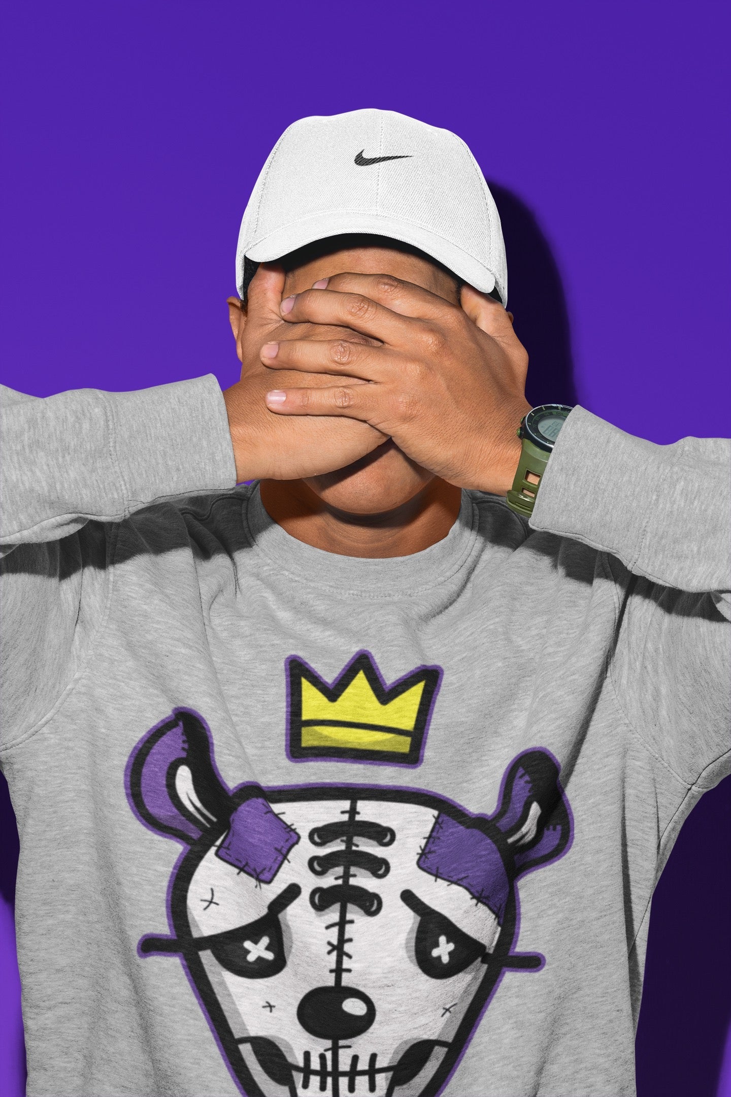Dead Dolls Face Unisex Tops - Air Jordan 13 Court Purple