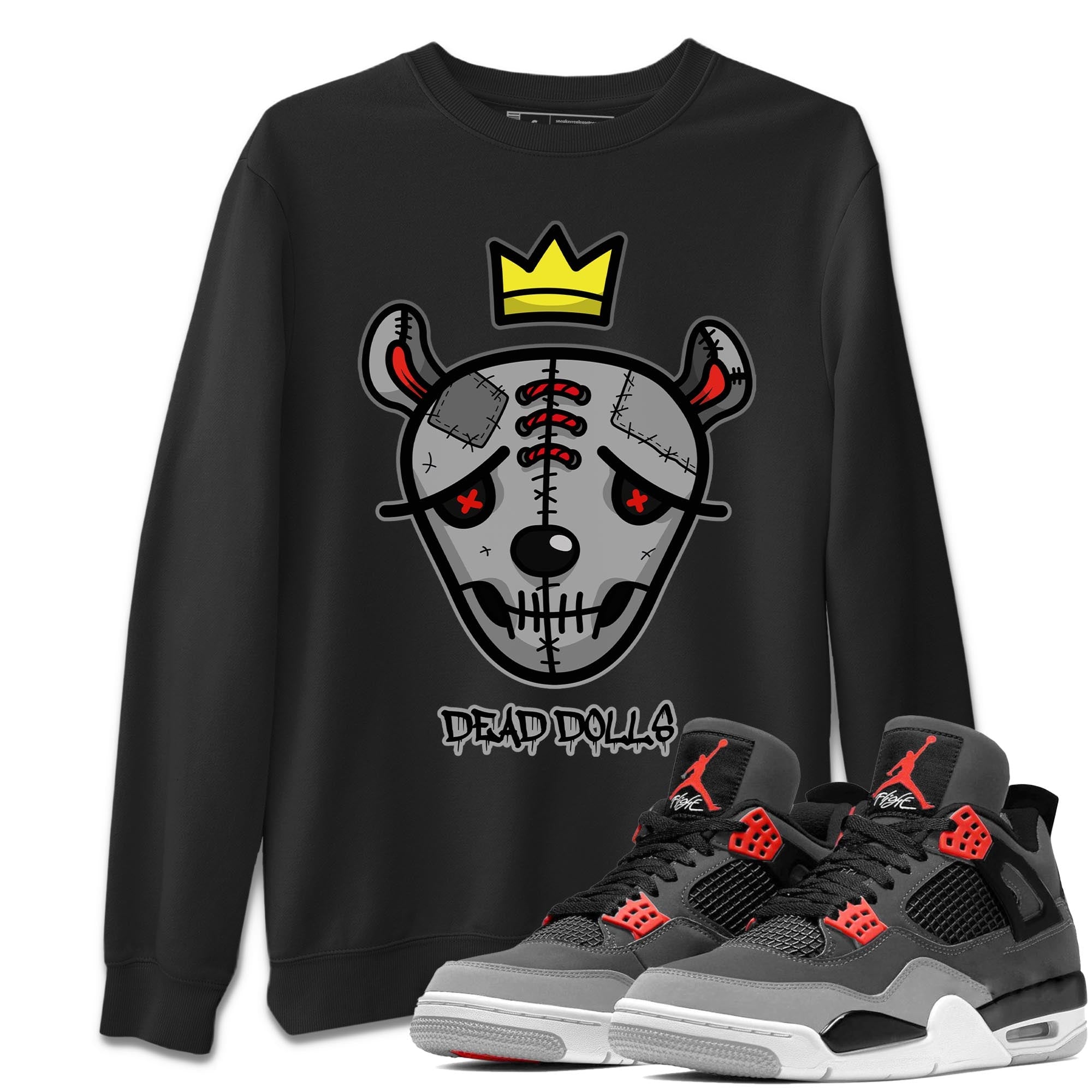 Dead Dolls Face Unisex Tops - Air Jordan 4 Infrared