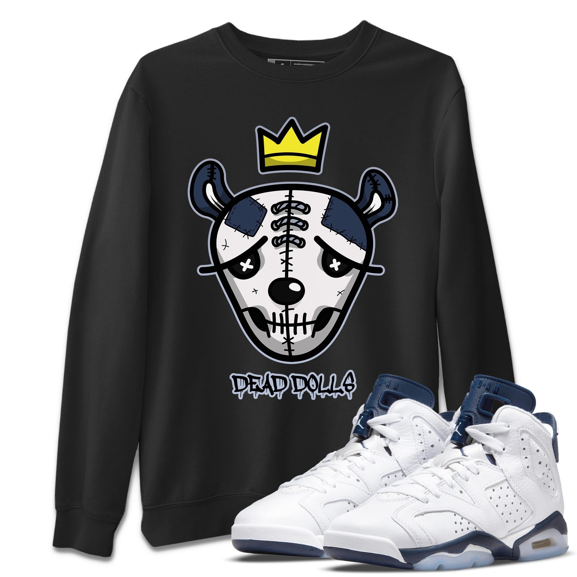 Dead Dolls Face Unisex Tops - Air Jordan 6 Midnight Navy
