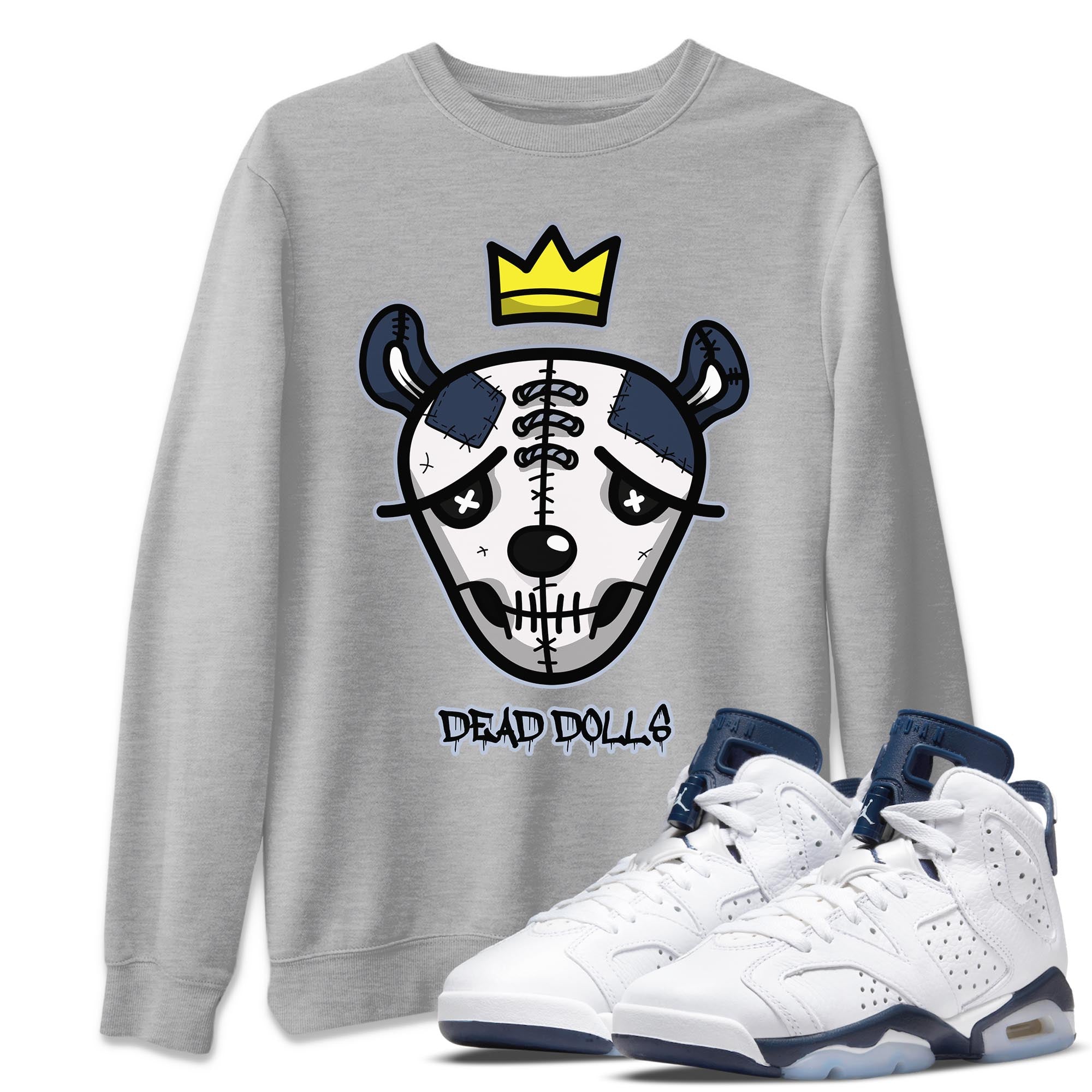 Dead Dolls Face Unisex Tops - Air Jordan 6 Midnight Navy
