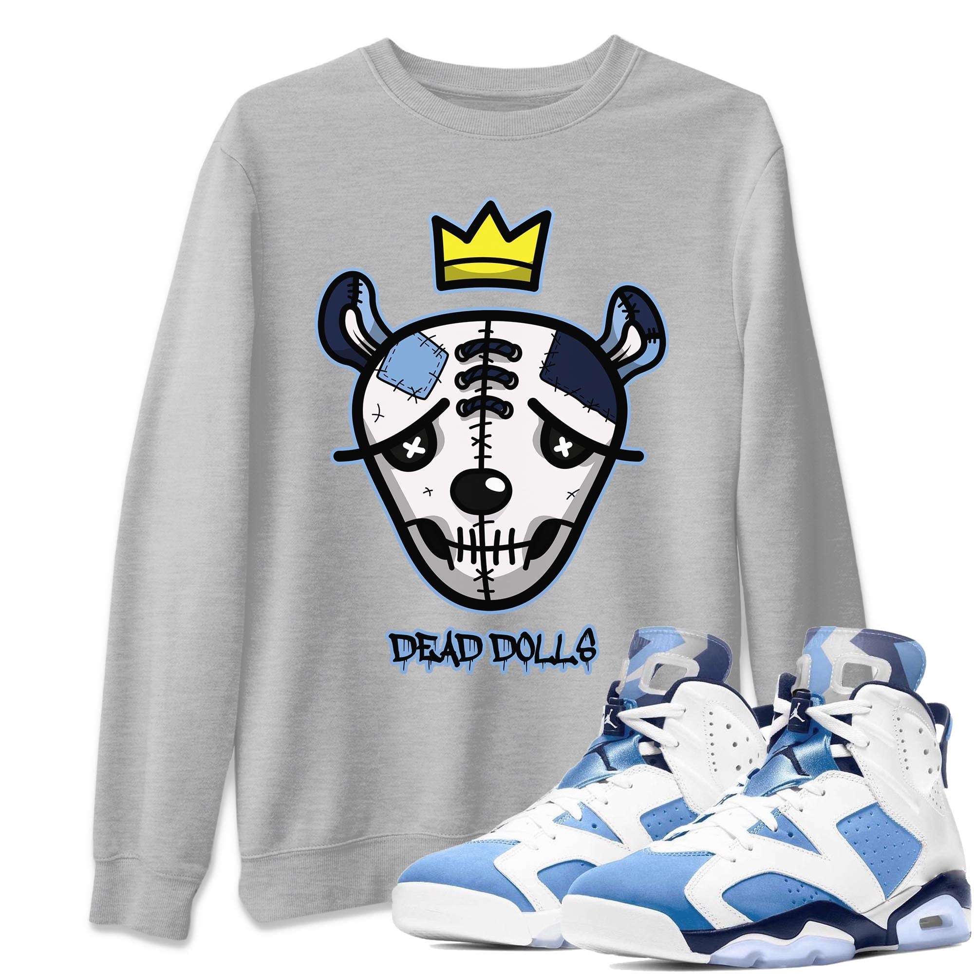 Dead Dolls Face Unisex Tops - Air Jordan 6 UNC