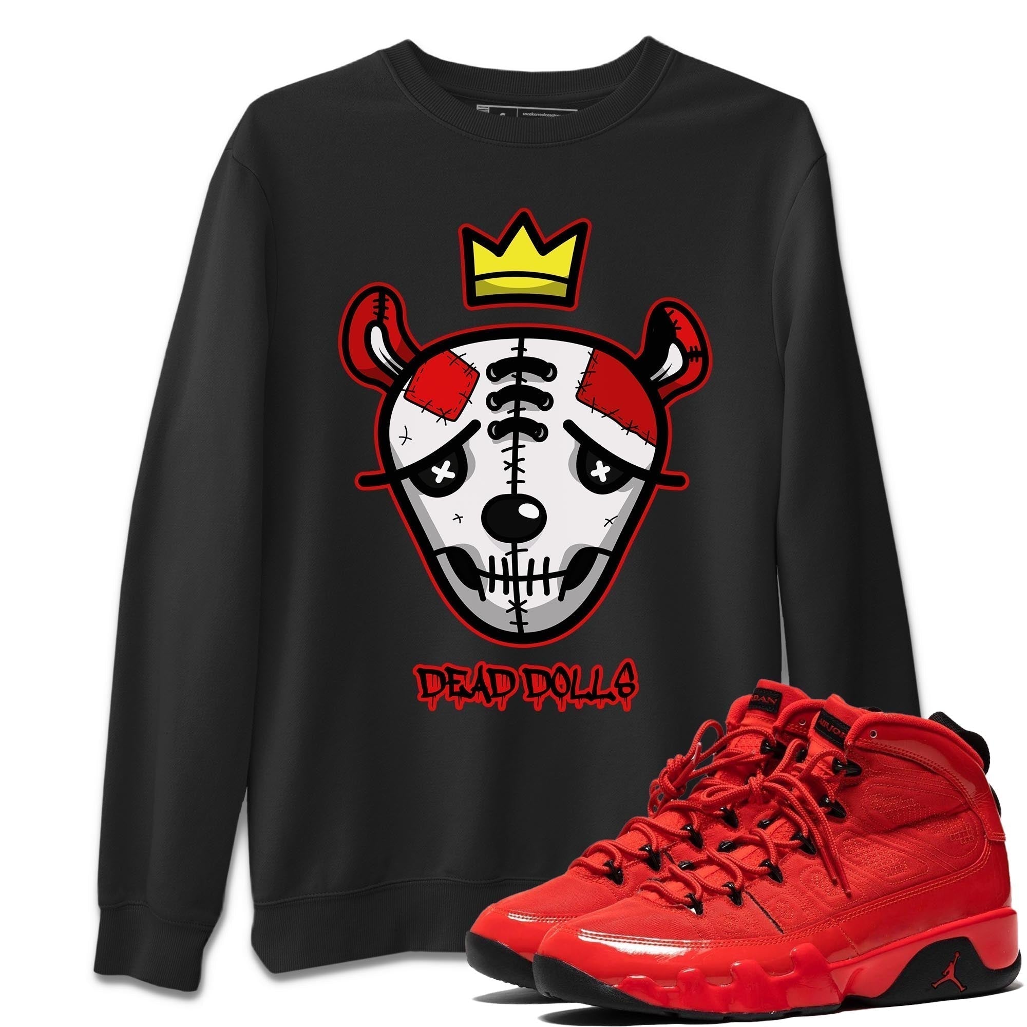 Dead Dolls Face Unisex Tops - Air Jordan 9 Chile Red