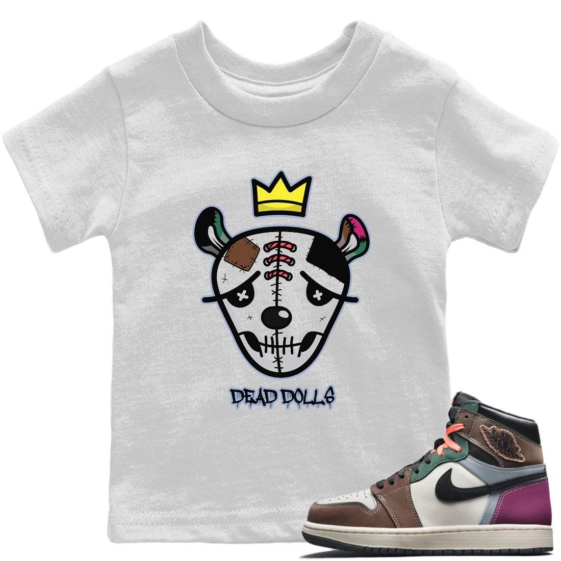 Dead Dolls Face Kids Tops - Air Jordan 1 Hand Crafted