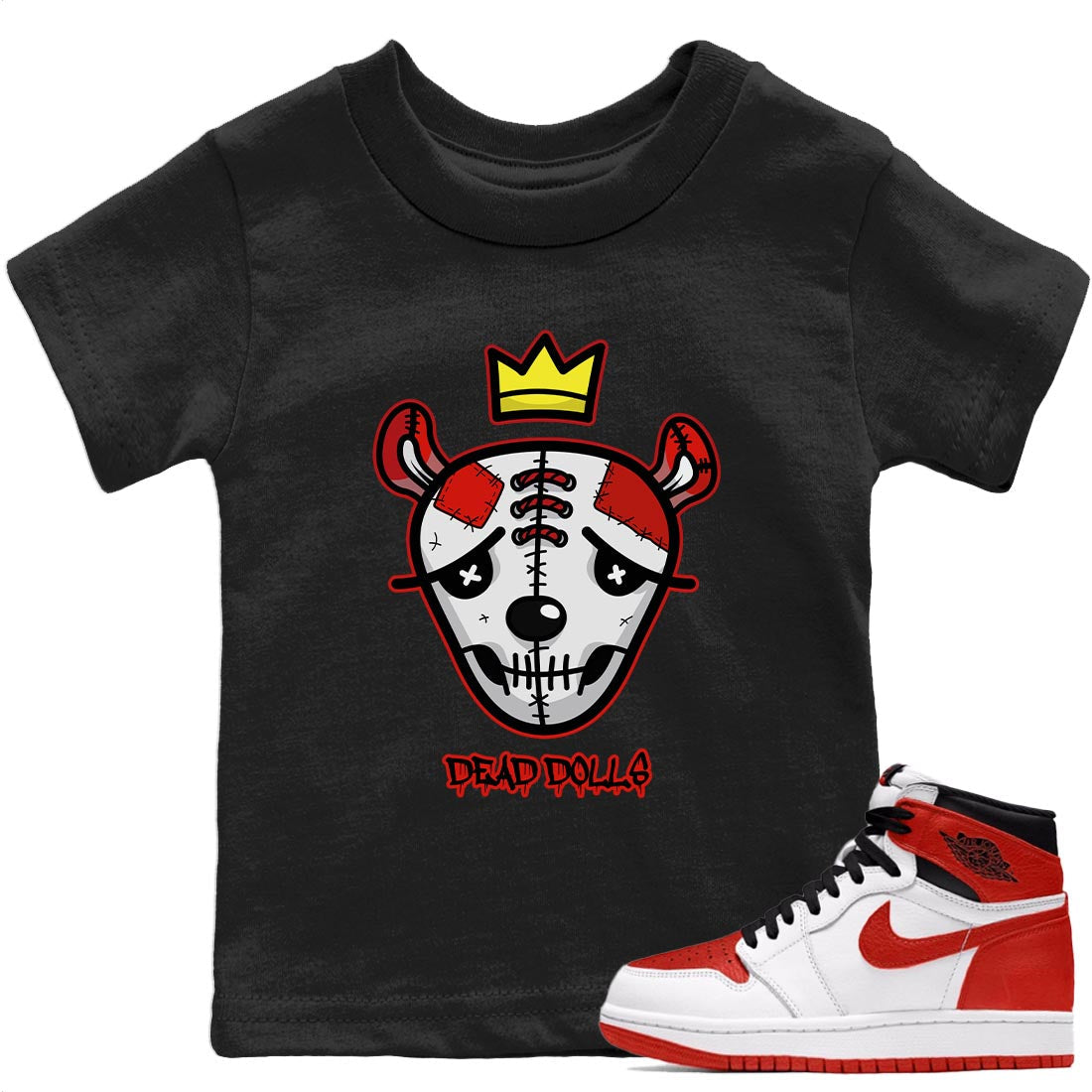 Dead Dolls Face Kids Tops - Air Jordan 1 Heritage