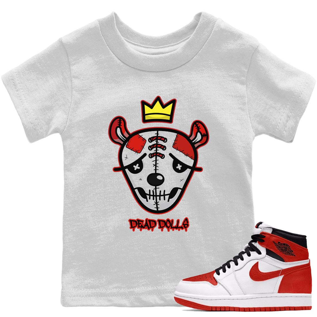 Dead Dolls Face Kids Tops - Air Jordan 1 Heritage
