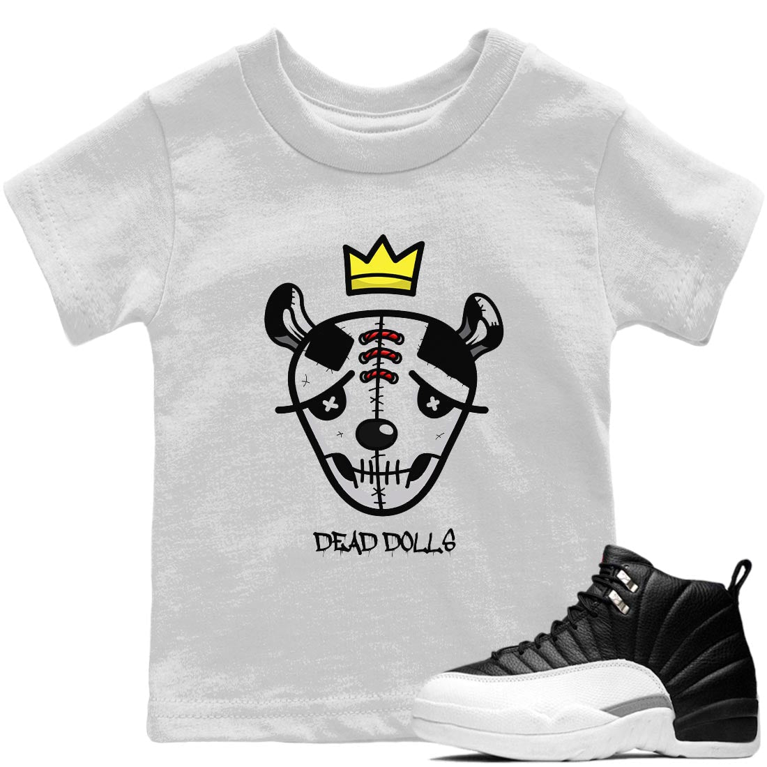 Dead Dolls Face Kids Tops - Air Jordan 12 Playoffs